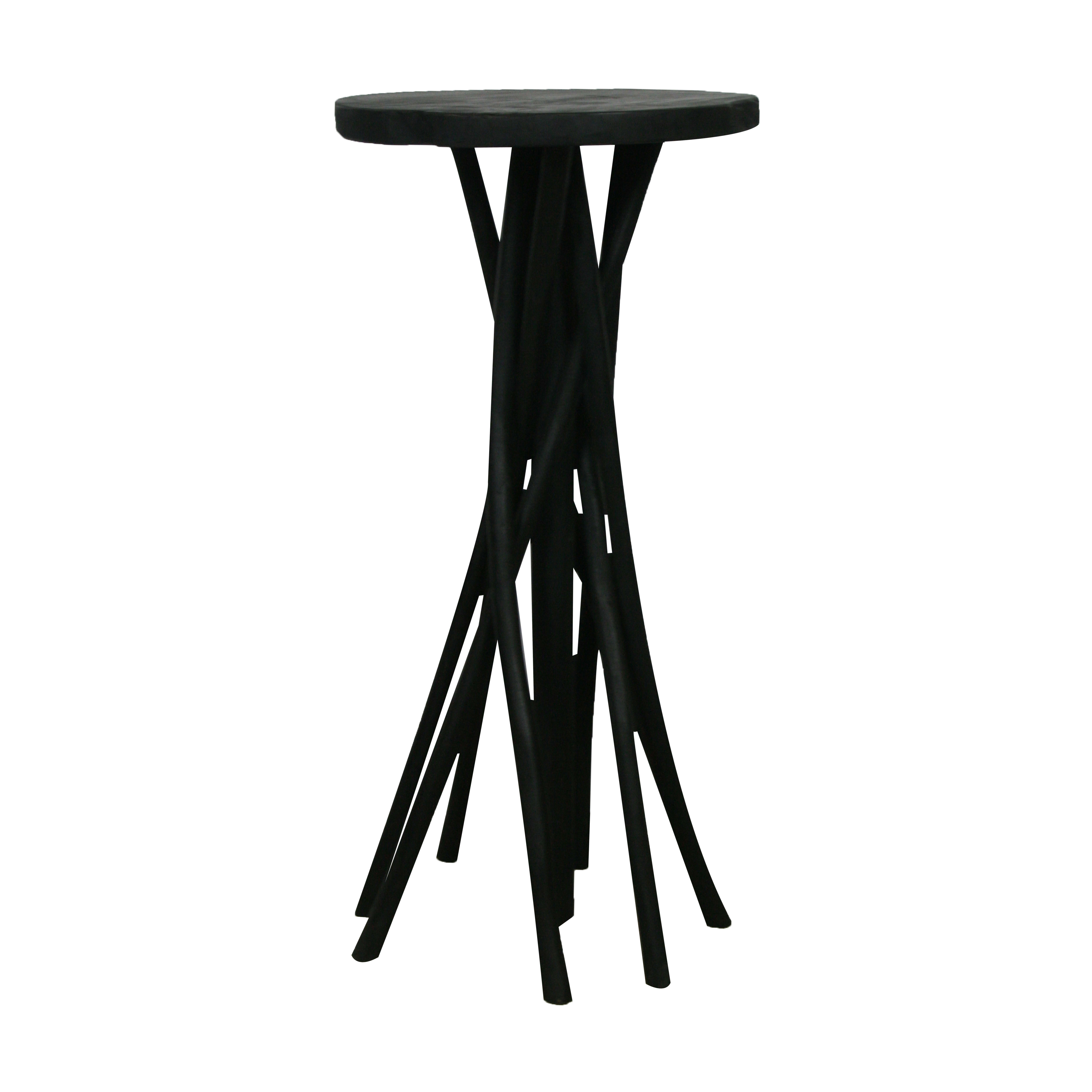Beistelltisch Teakholz, Schwarz H: 78 cm Decofinder / Farbe:
