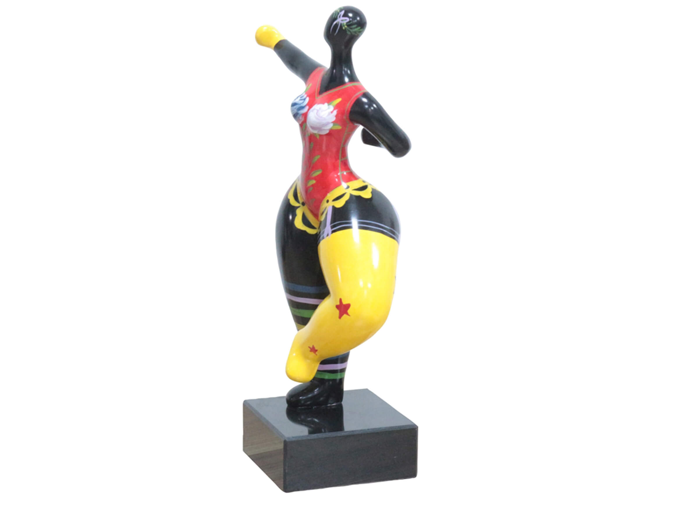 Skulptur Hommage an Niki de Saint Phalle, Nana Stil Balance image LAND / Grösse: 11 x 34 cm