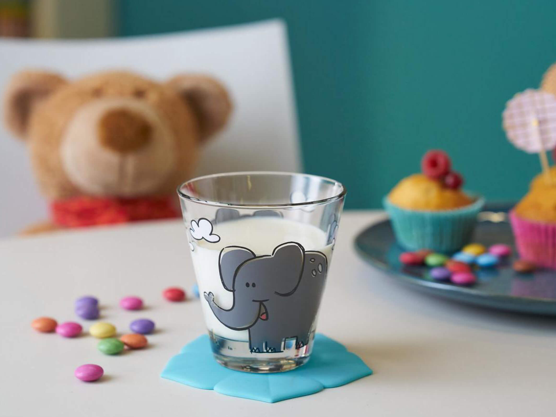 Leonardo Trinkglas Für Kinder Bambini Elefant, 215 Ml, 3-teilig