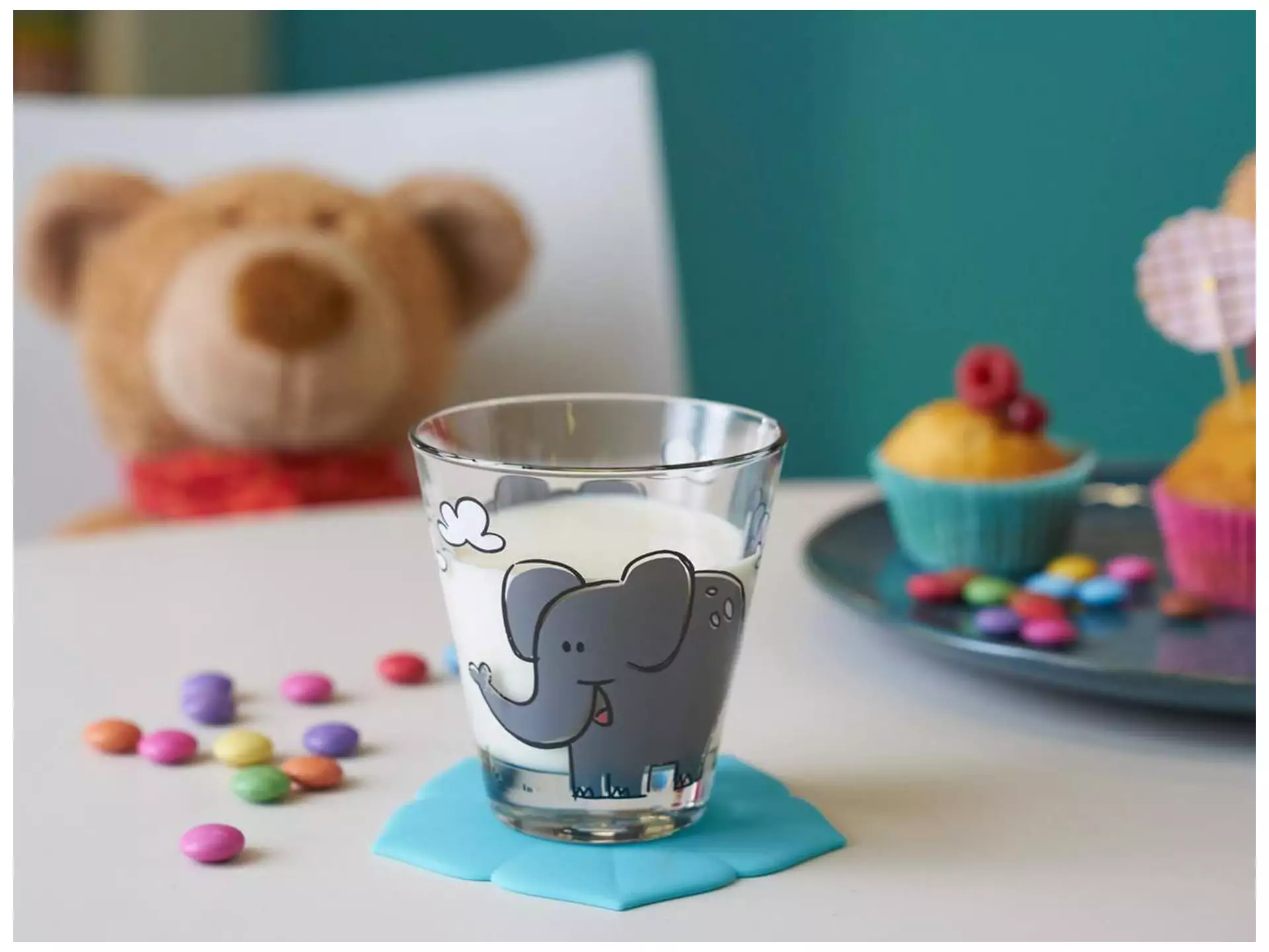 Leonardo Trinkglas Für Kinder Bambini Elefant, 215 Ml, 3-teilig