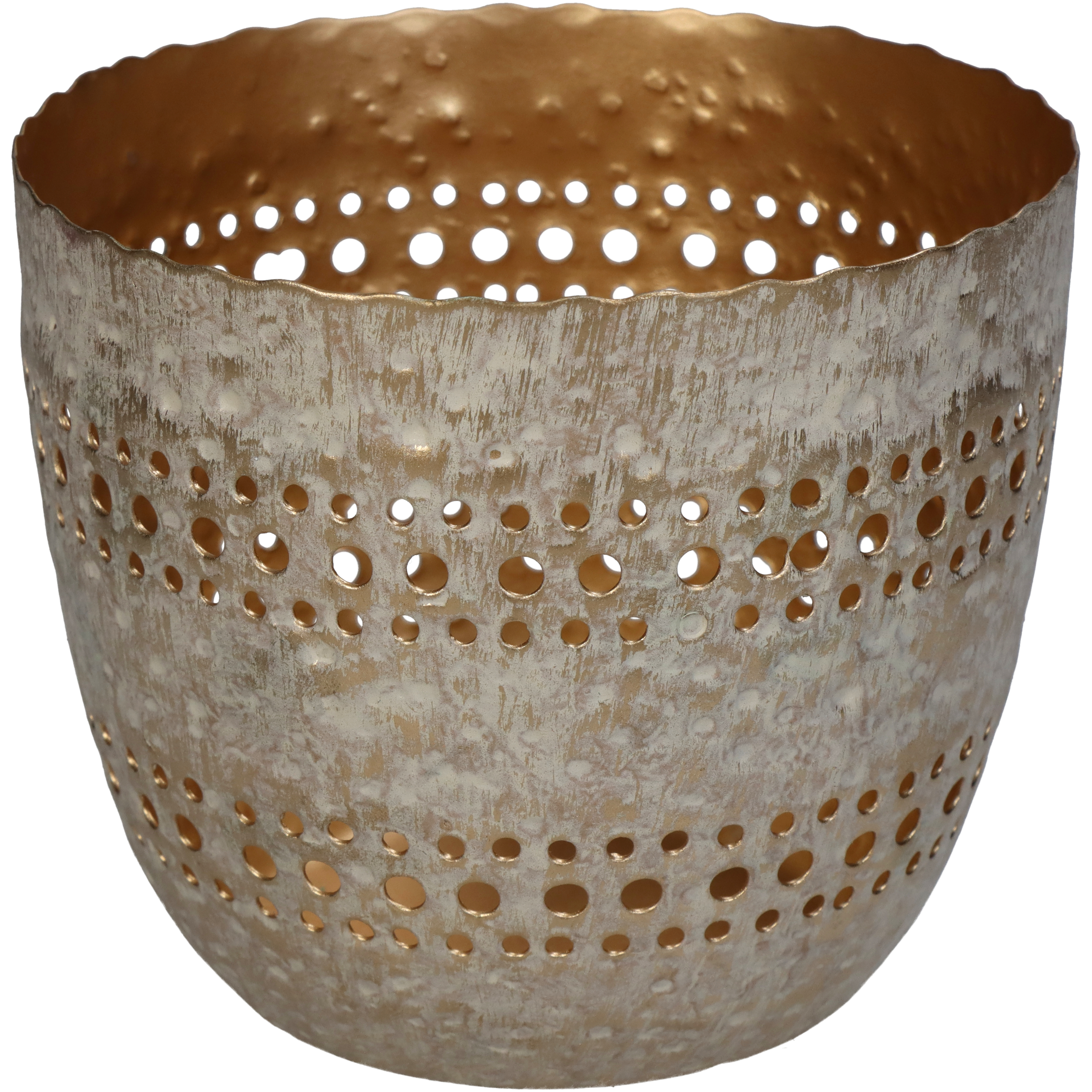 Windlicht Iron, Elfenbein H: 11 cm Kersten