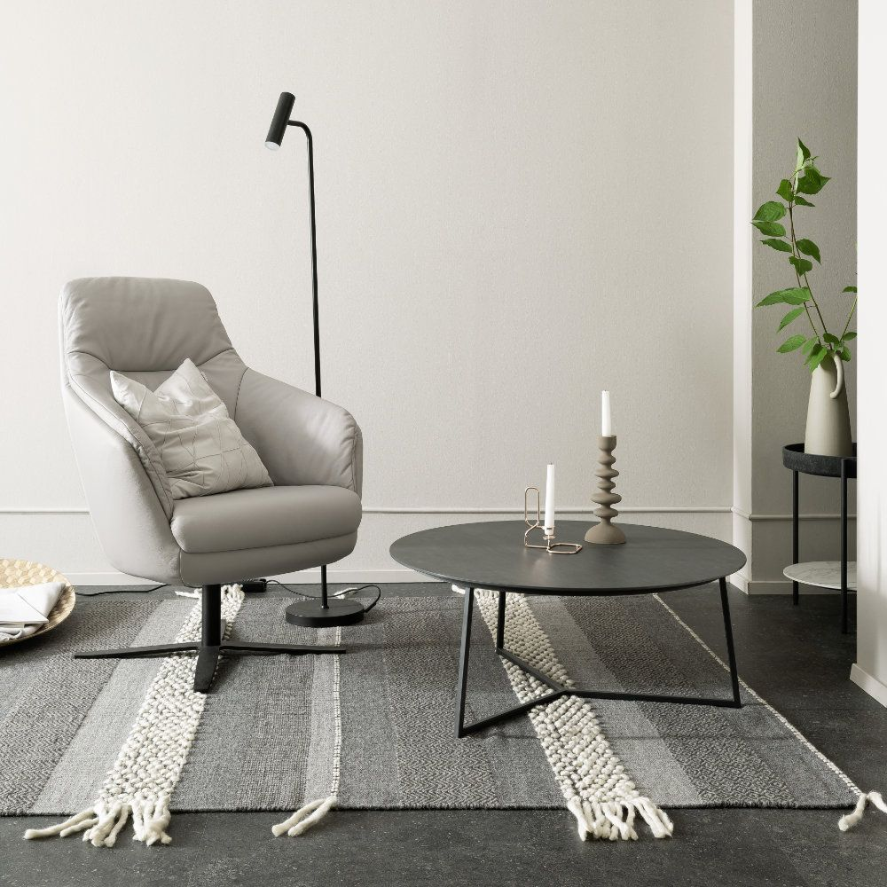 Sessel Sky Candy / Farbe: Malt / Bezugsmaterial: Leder