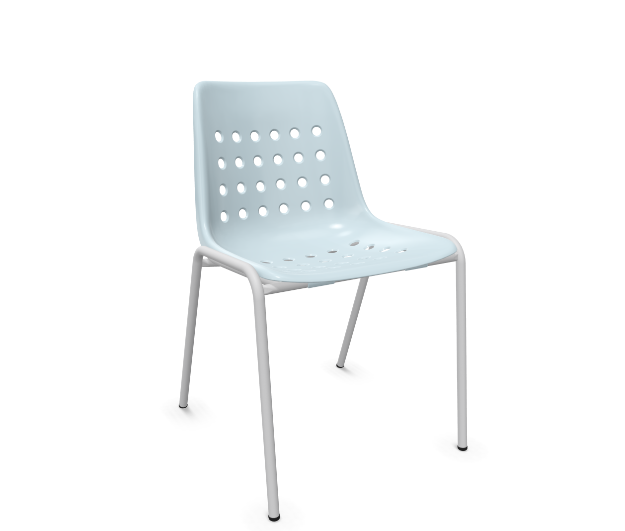 Schalen-Stuhl Bermuda von Schaffner / Farbe: Pastellblau / Grösse: 50 x 54 cm