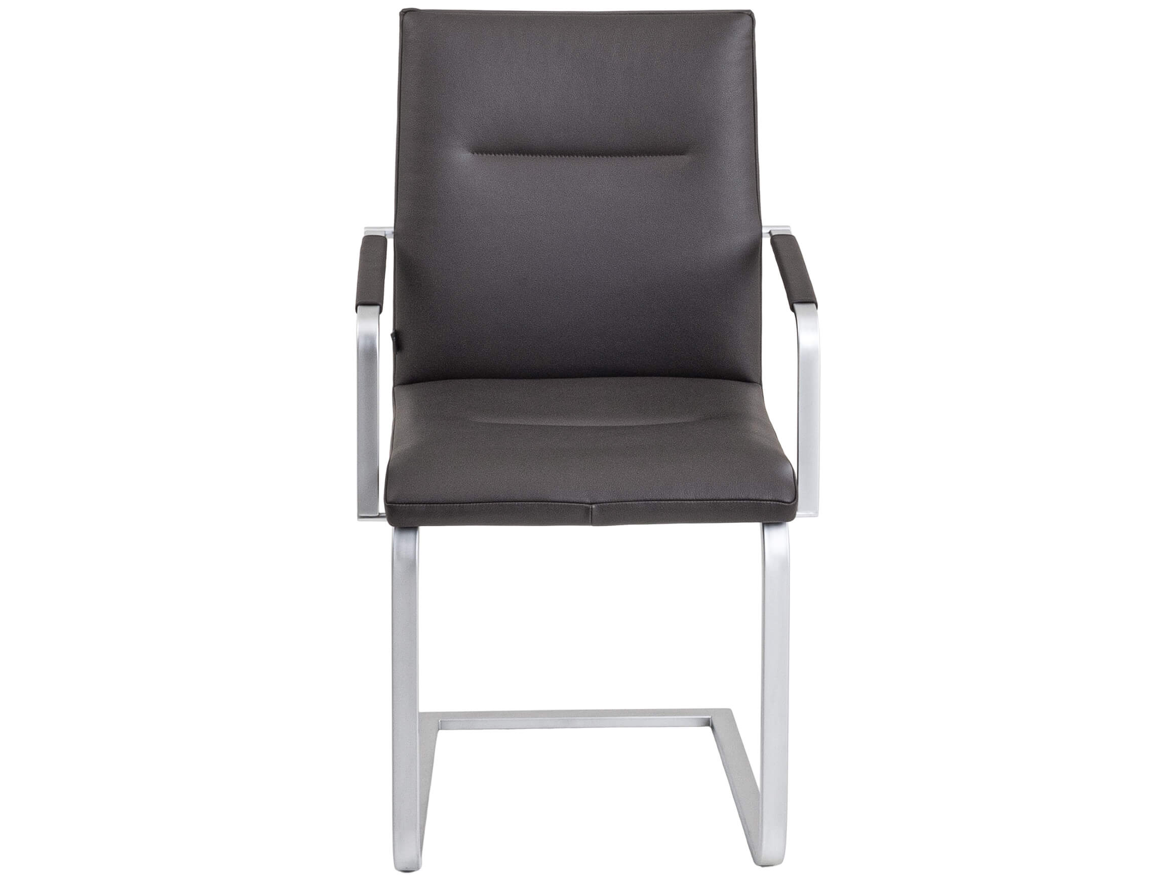 Armlehnstuhl Mona Seetal / Farbe: Mocca / Bezugsmaterial: Leder