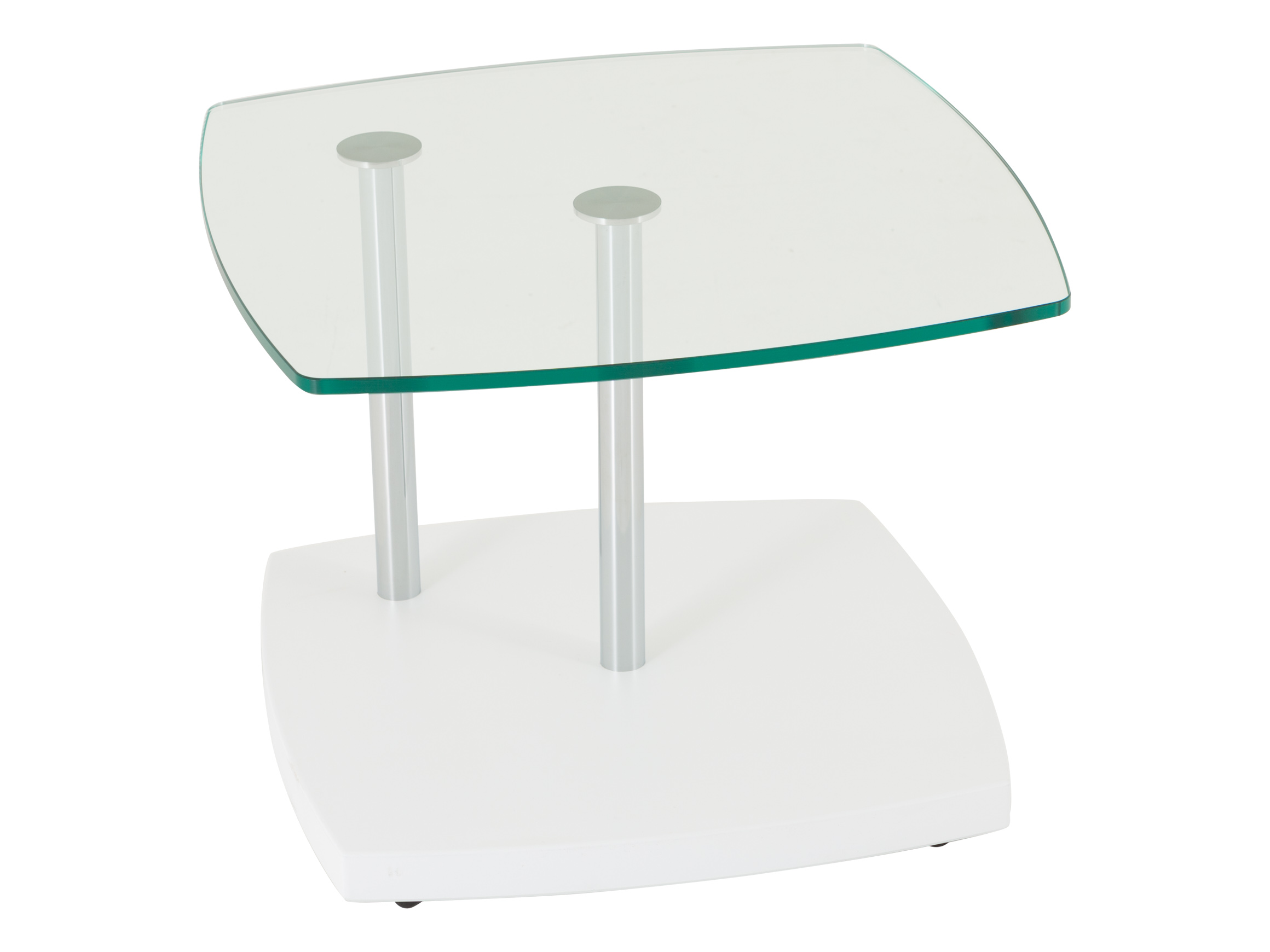 Salontisch Saint-Tropez Weiss, Quadratisch, Glas, Lack