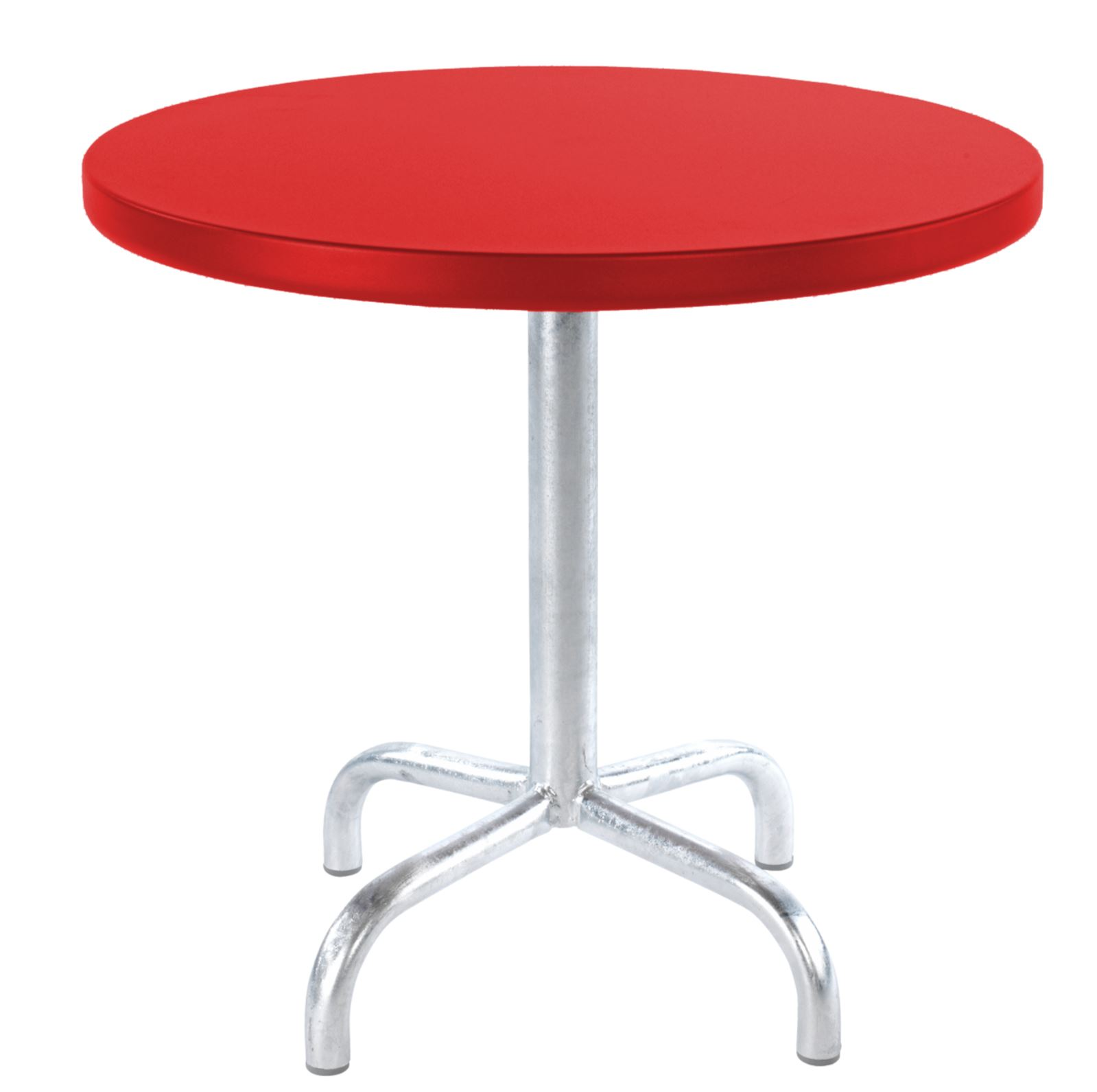 Metall-Beistelltisch Säntis Rund Schaffner / Farbe: Rot