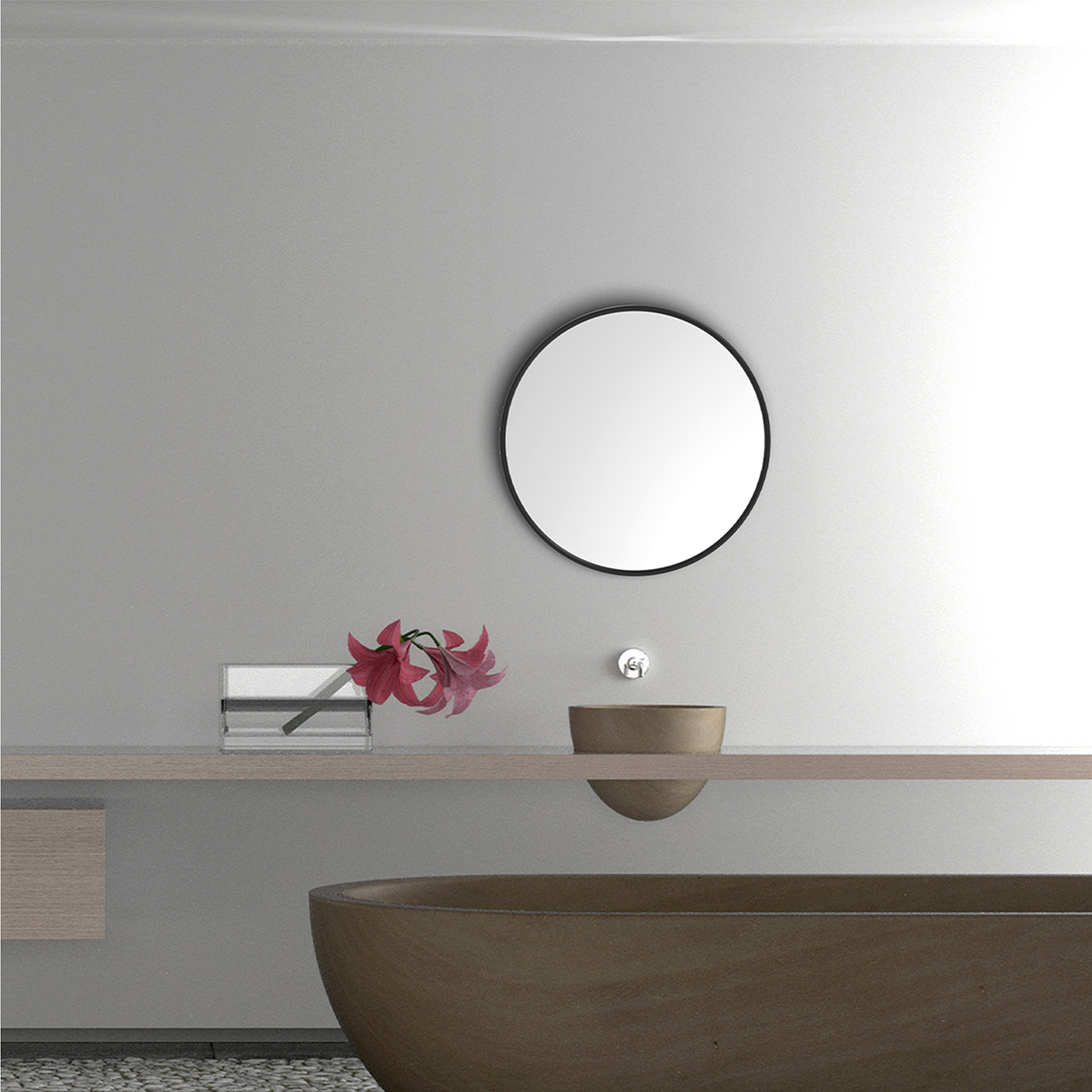 Round wall mirror image LAND