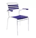 Lättli-Stuhl Säntis mit Armlehnen Schaffner / Farbe: Kobaltblau