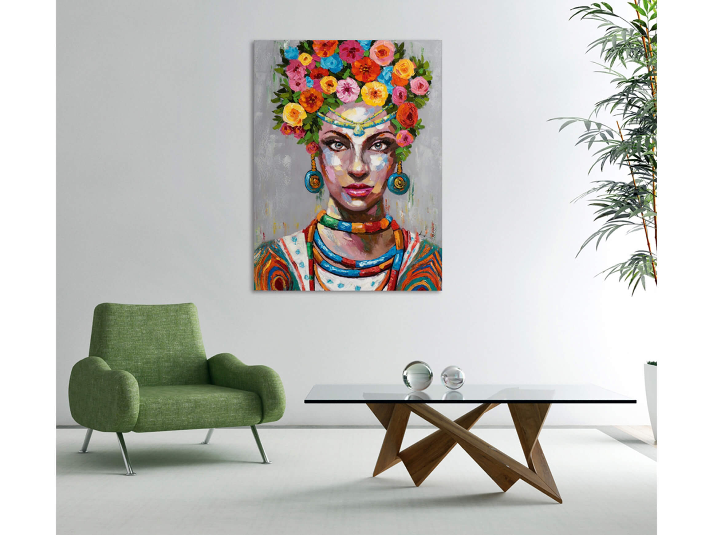 Bild Hübsche Frau mit Blumen image LAND