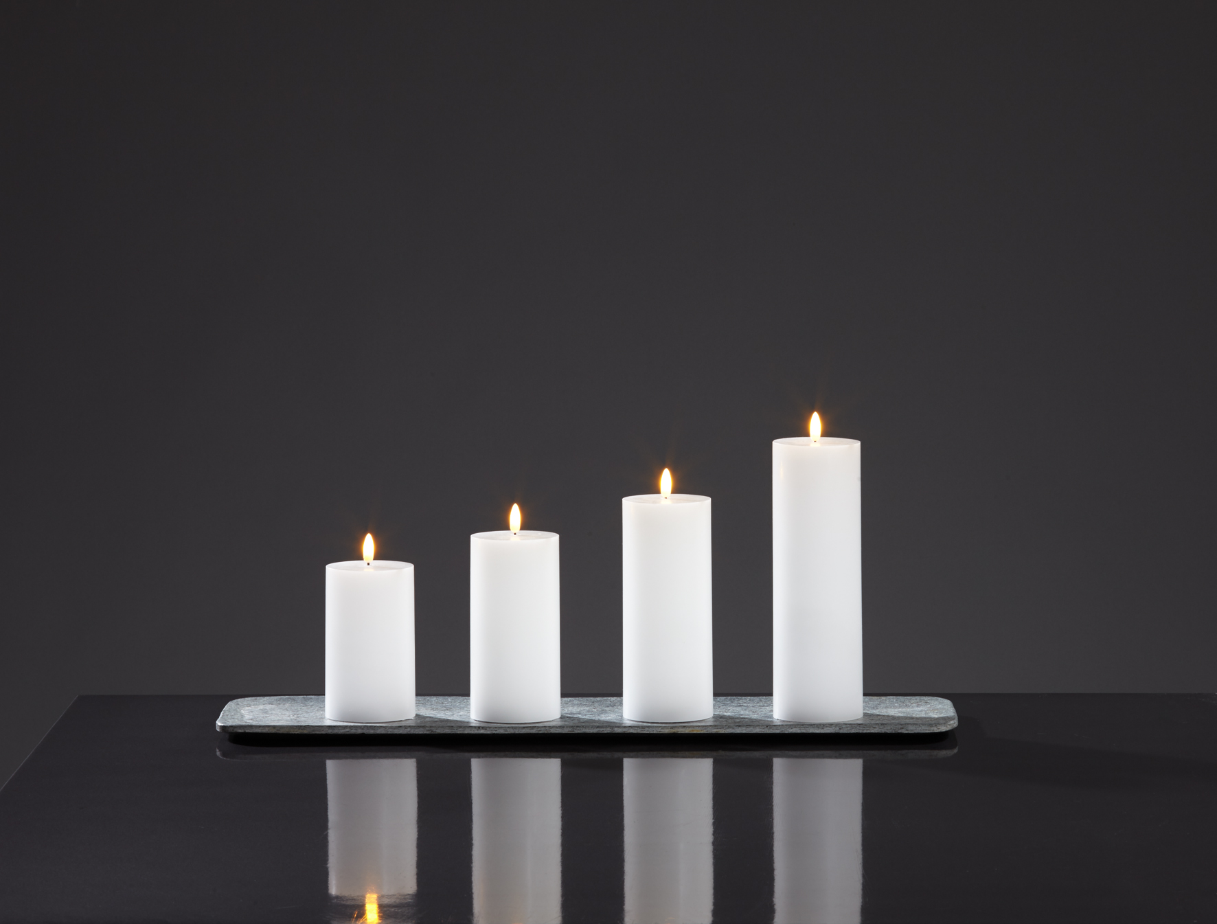 LED Kerzen Flaca, Weiss H: 23 cm Kaheku