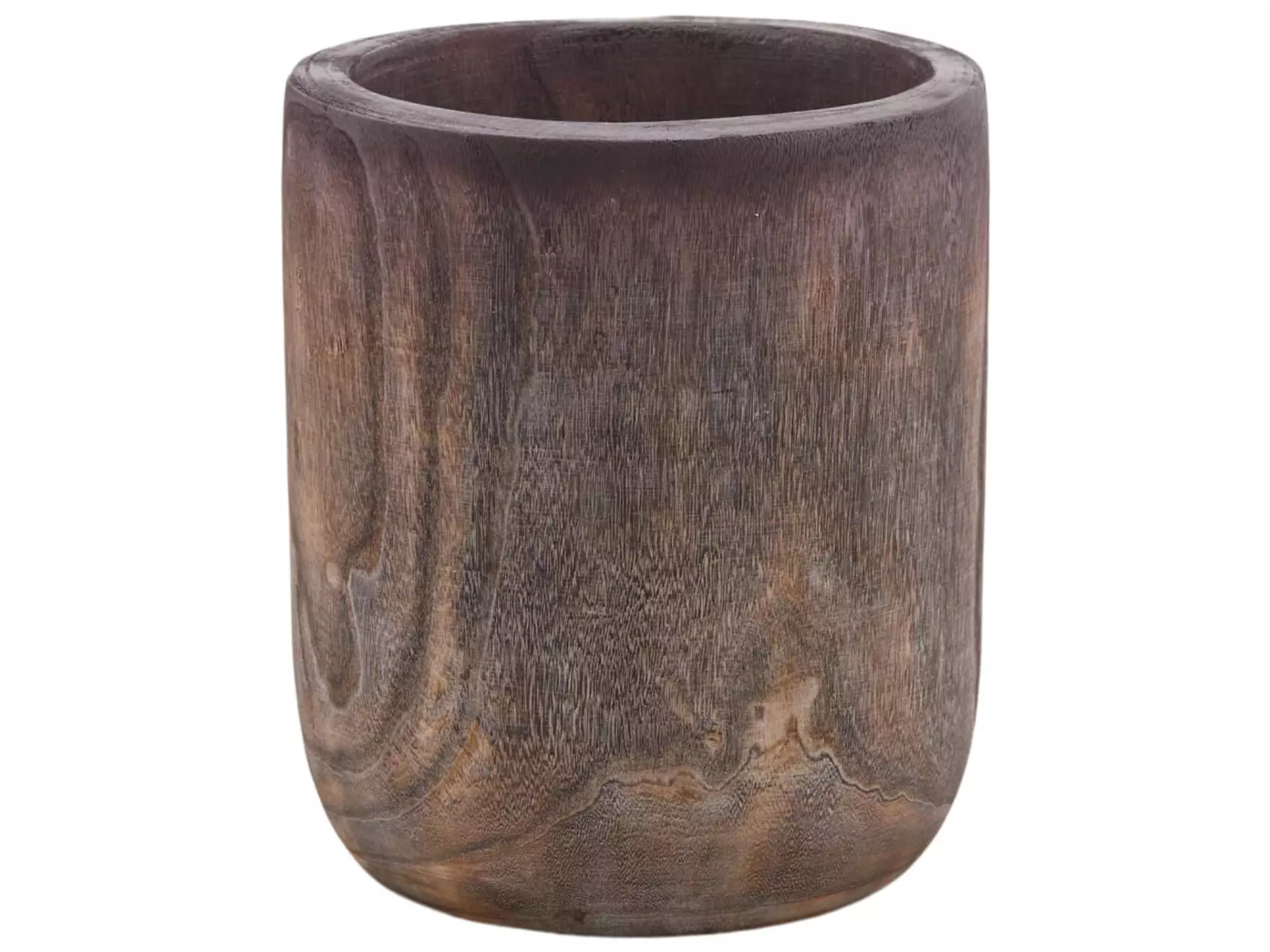 Vase Holz Paulonia H: 35 cm Edg