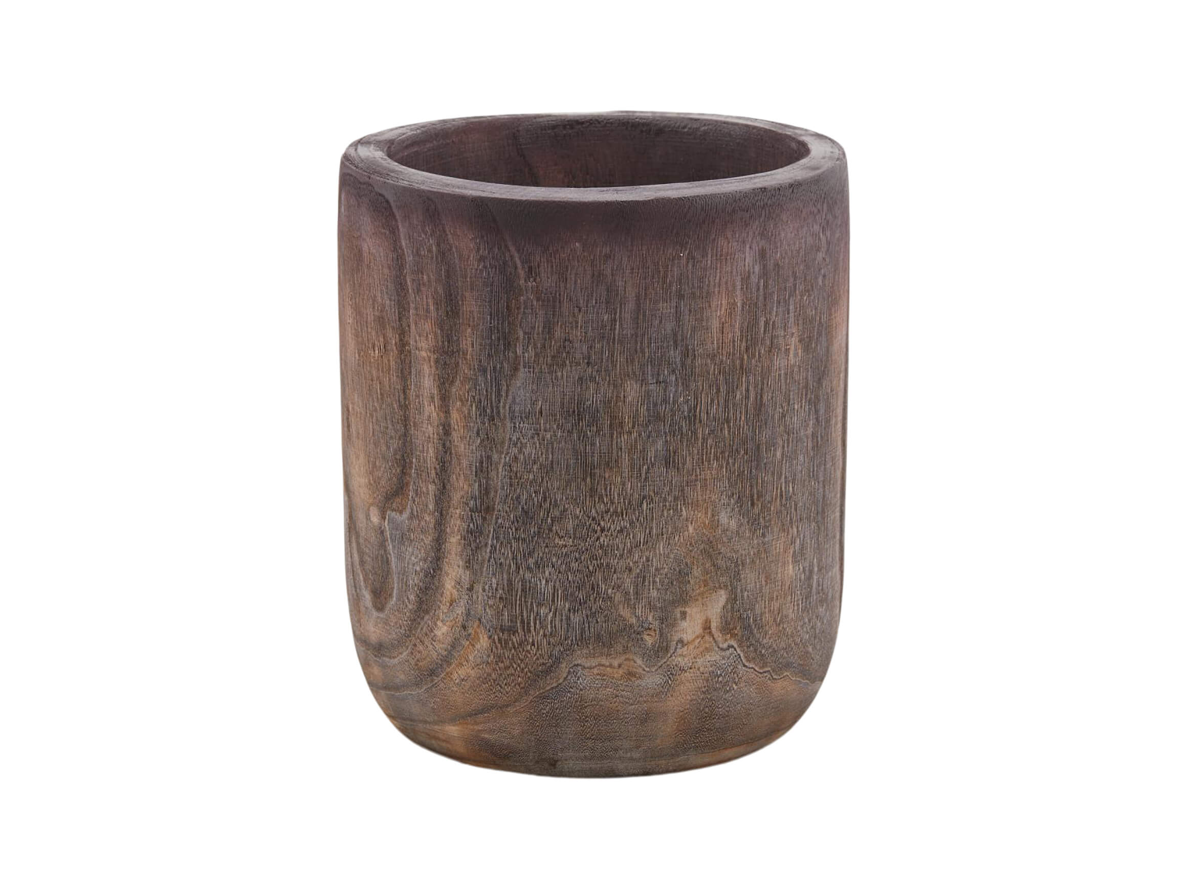 Vase Holz Paulonia H: 35 cm Edg