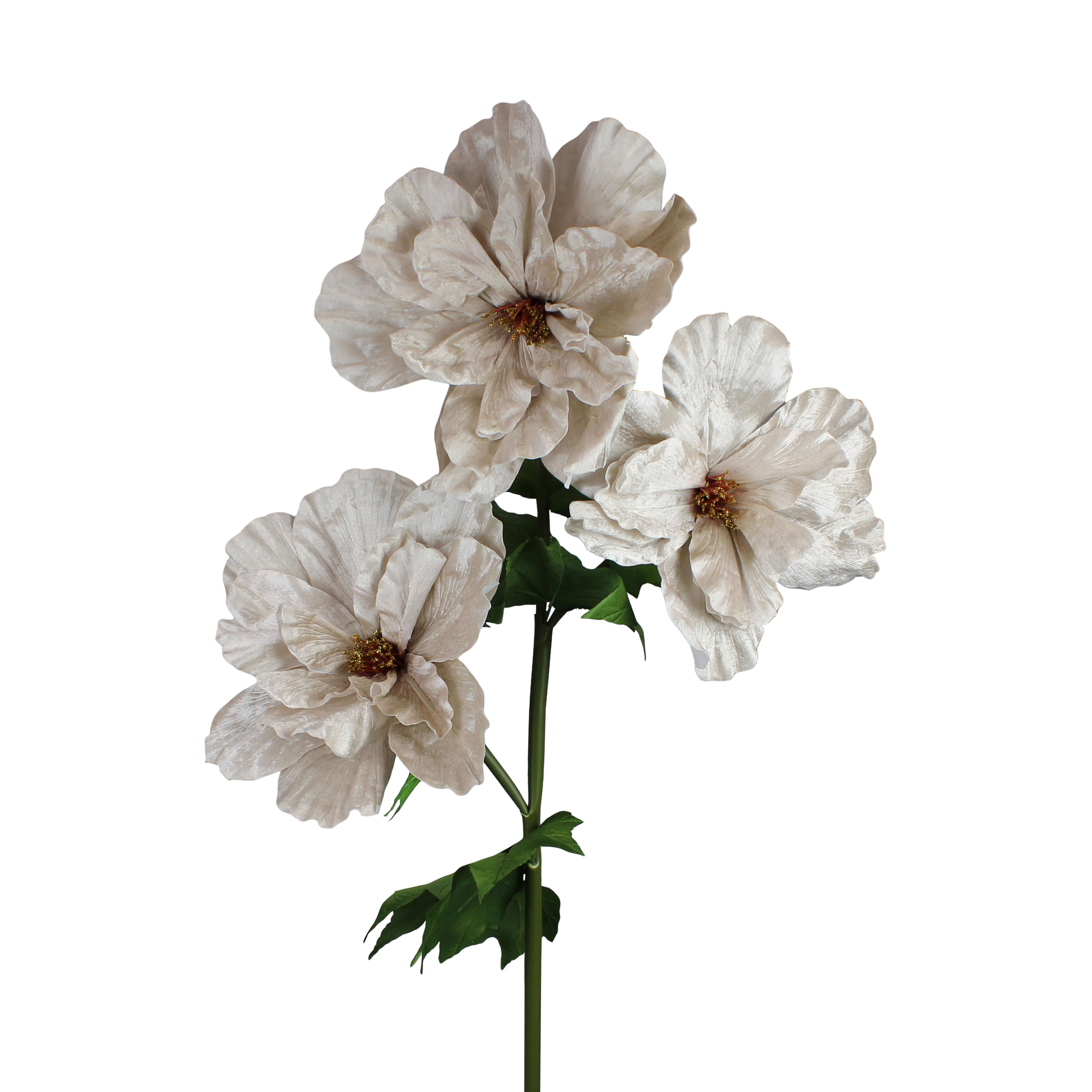 Decofinder Kunstblume Hibiskus Samt, Zartrosa  | Schubiger Möbel