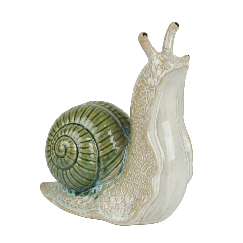 Figur-Schnecke Keramik, 17x20x9 cm-Decofinder