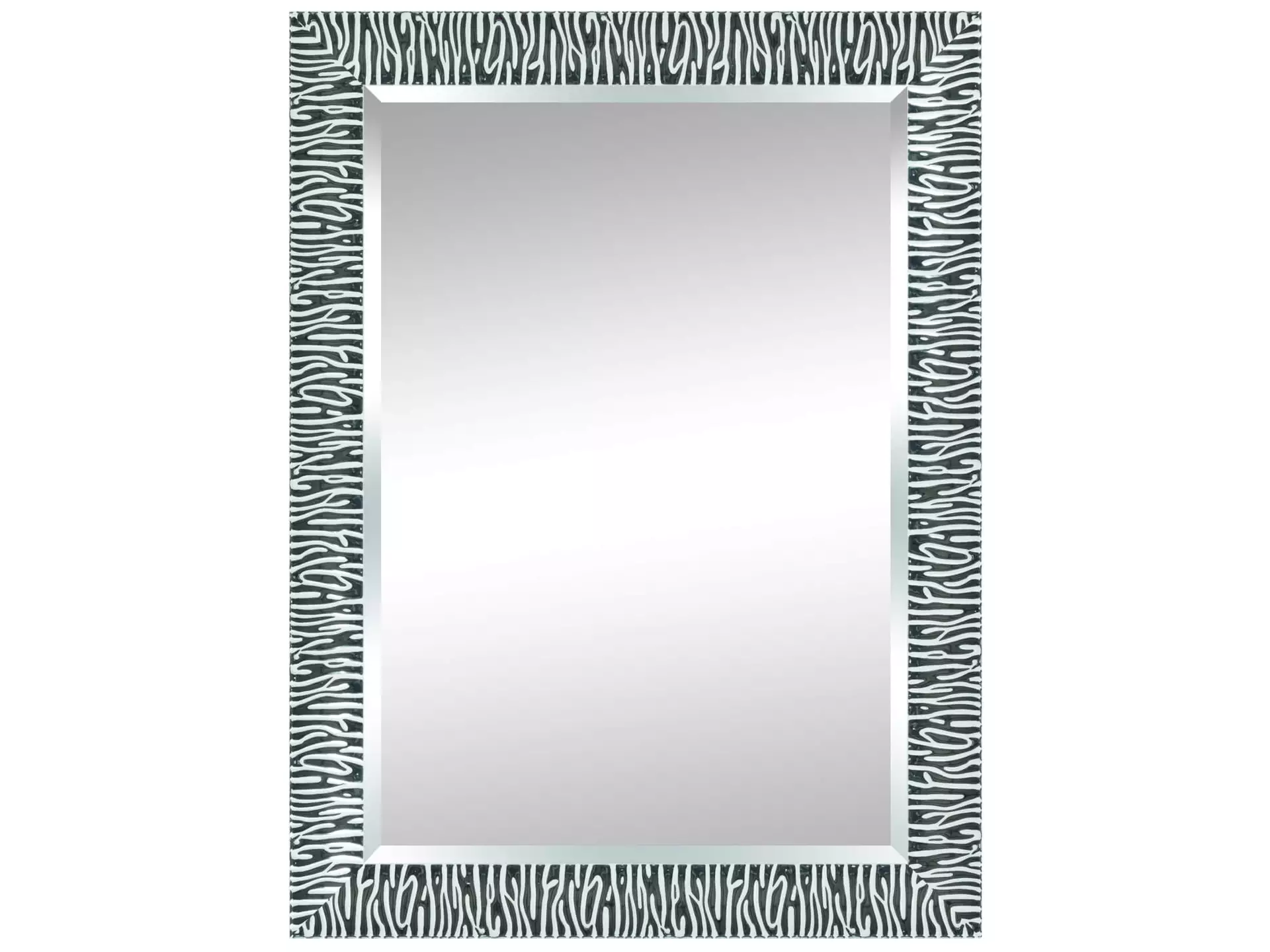 Spiegel Malia Silber-Weiss Len-Fra/ Farbe: Silber / Masse (BxH) :50,00x70,00 cm