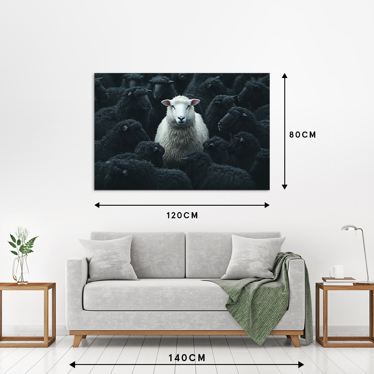 Alubild-White Sheep-image LAND