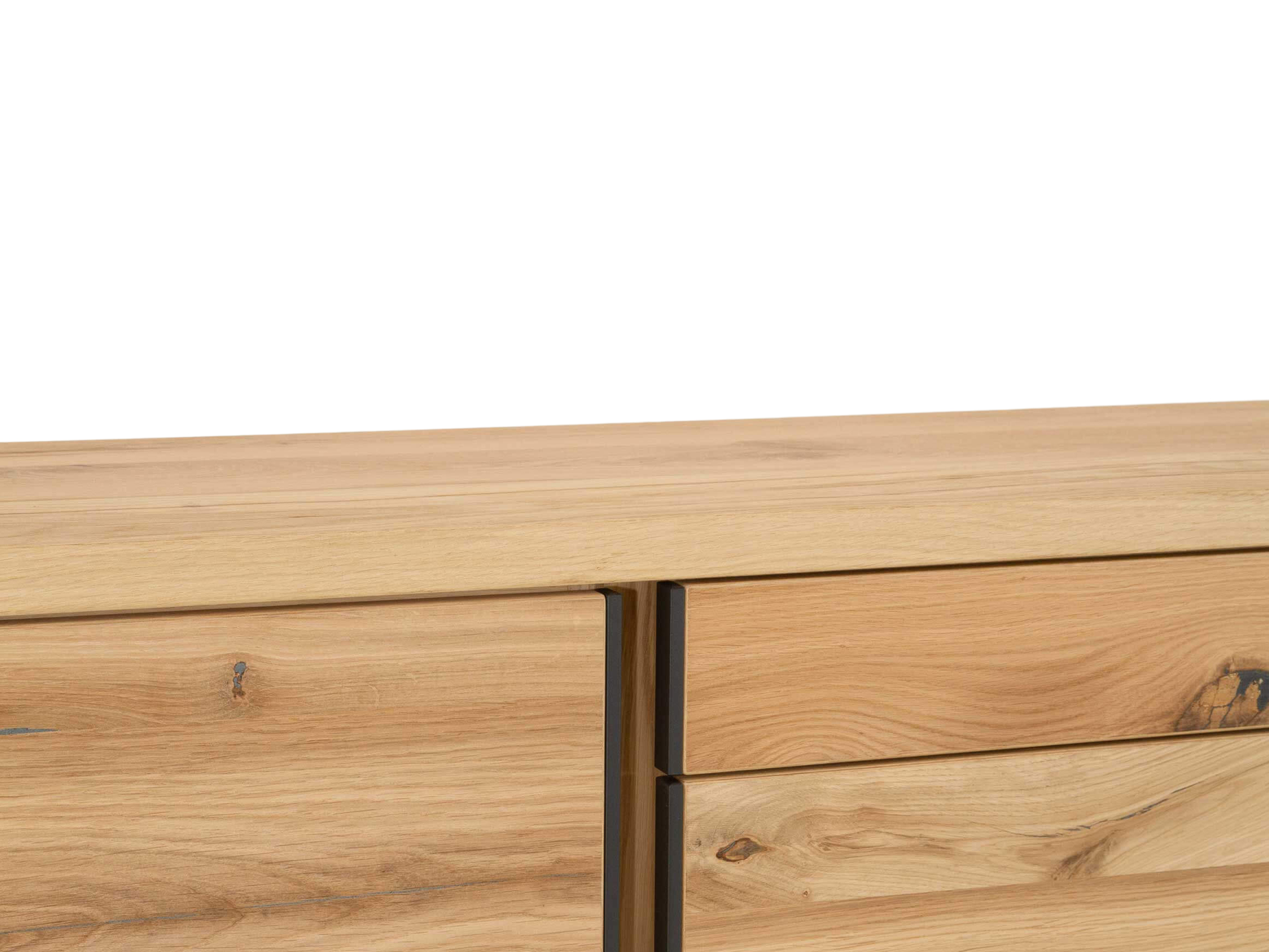 Berlin sideboard, light rustic oak, 2 shelves, 3 drawers