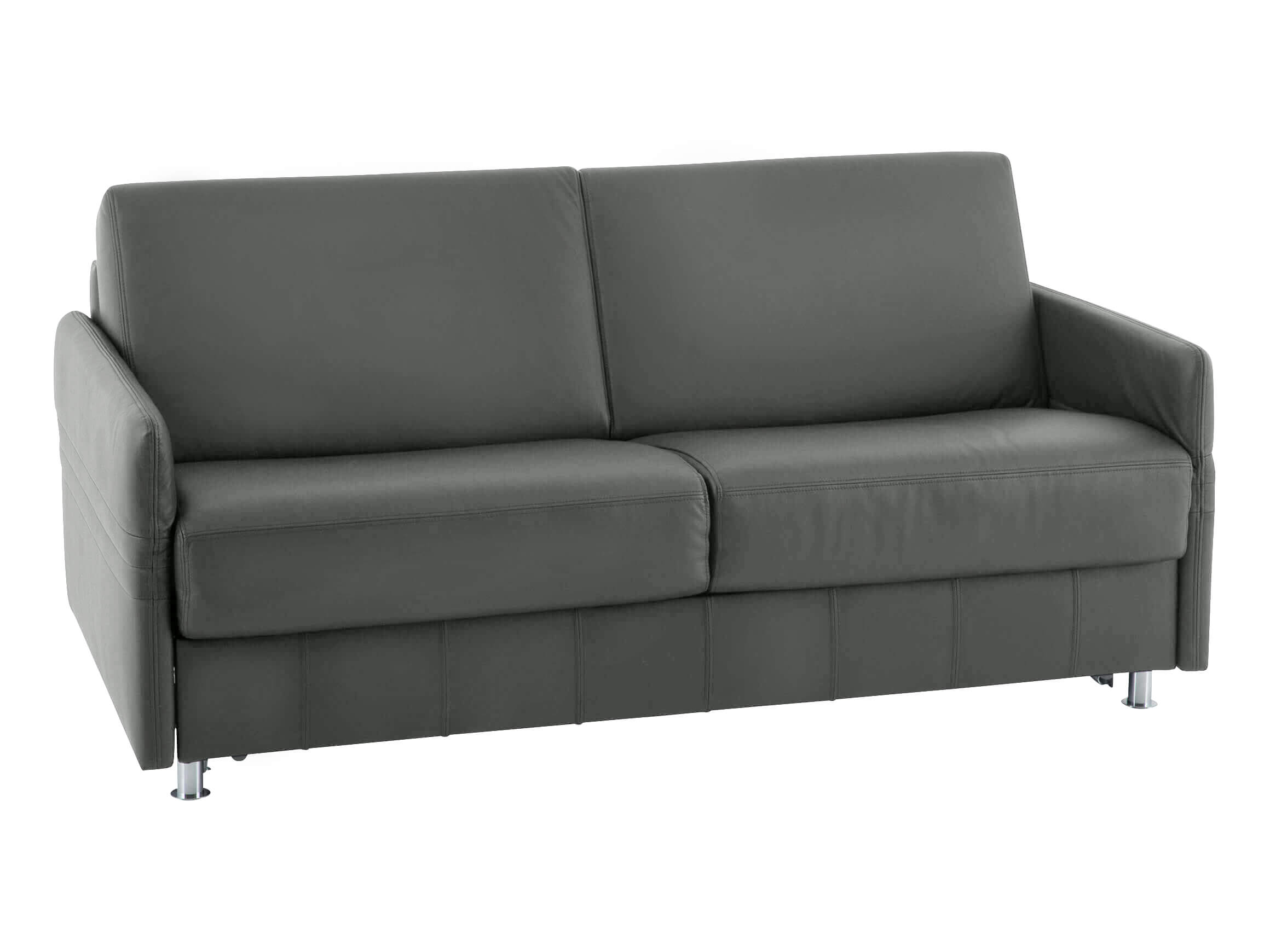 Bettsofa Mexico Leder Bali / Farbe: Dunkelgrau / Material: