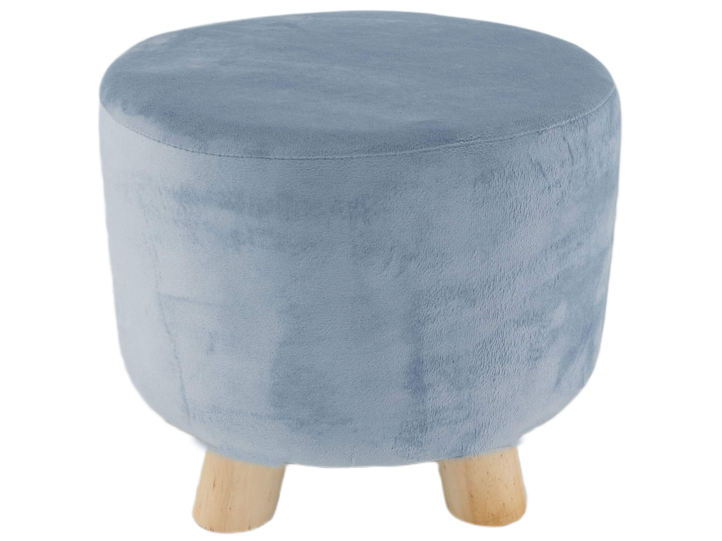 Hocker Samt Blau H: 25 cm Decofinder