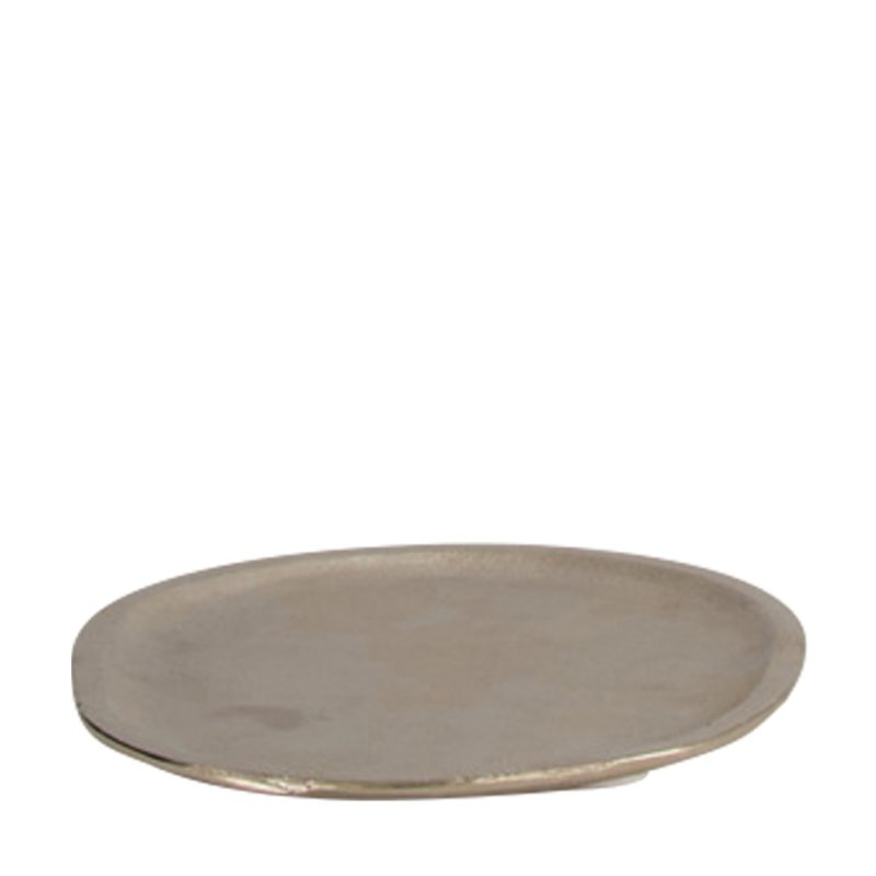 Silver aluminium plate D: 16 cm Decofinder / Colour:
