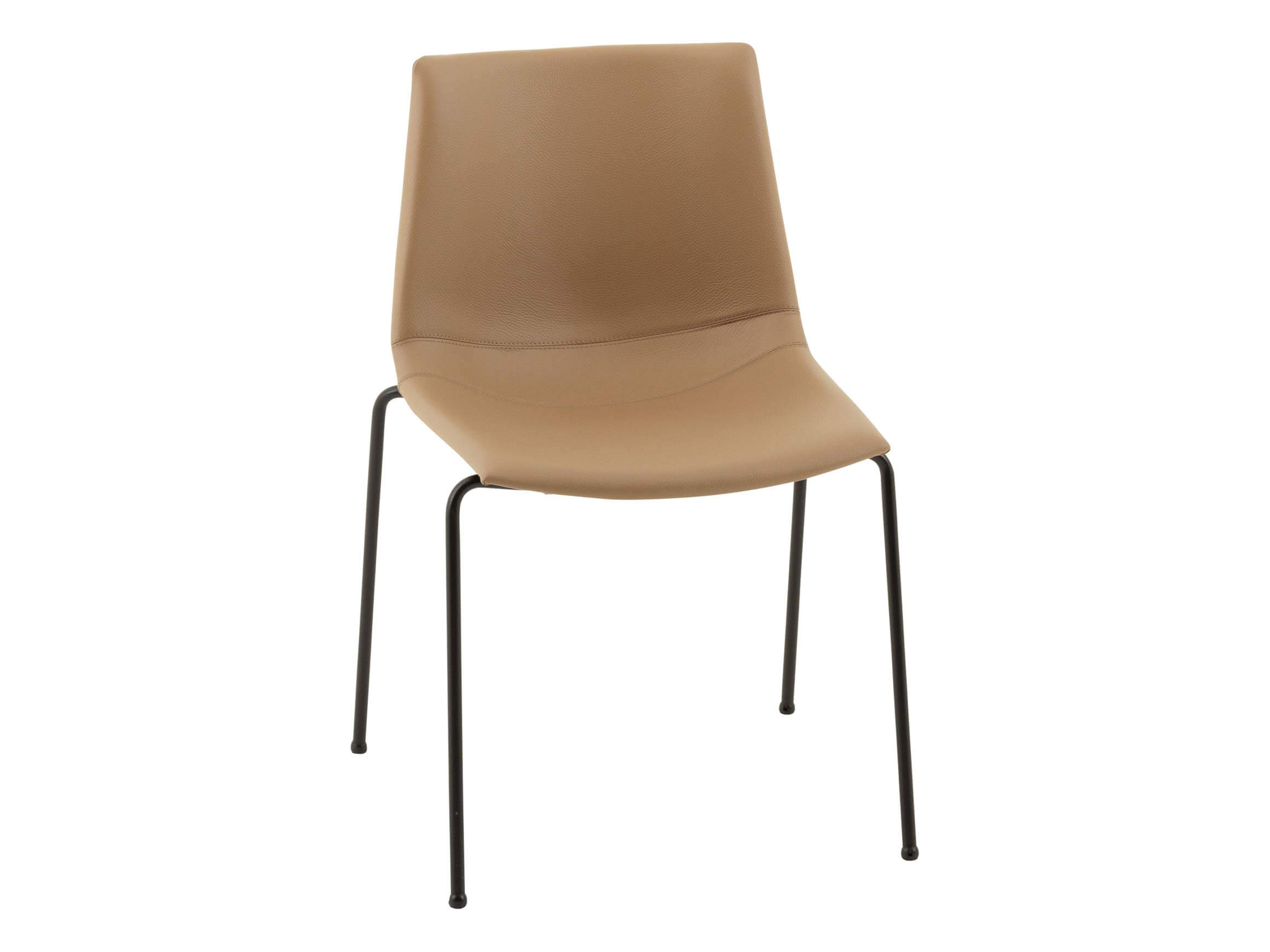 Stuhl Nava ohne Armlehnen Girsberger / Farbe: Schlamm, Material: