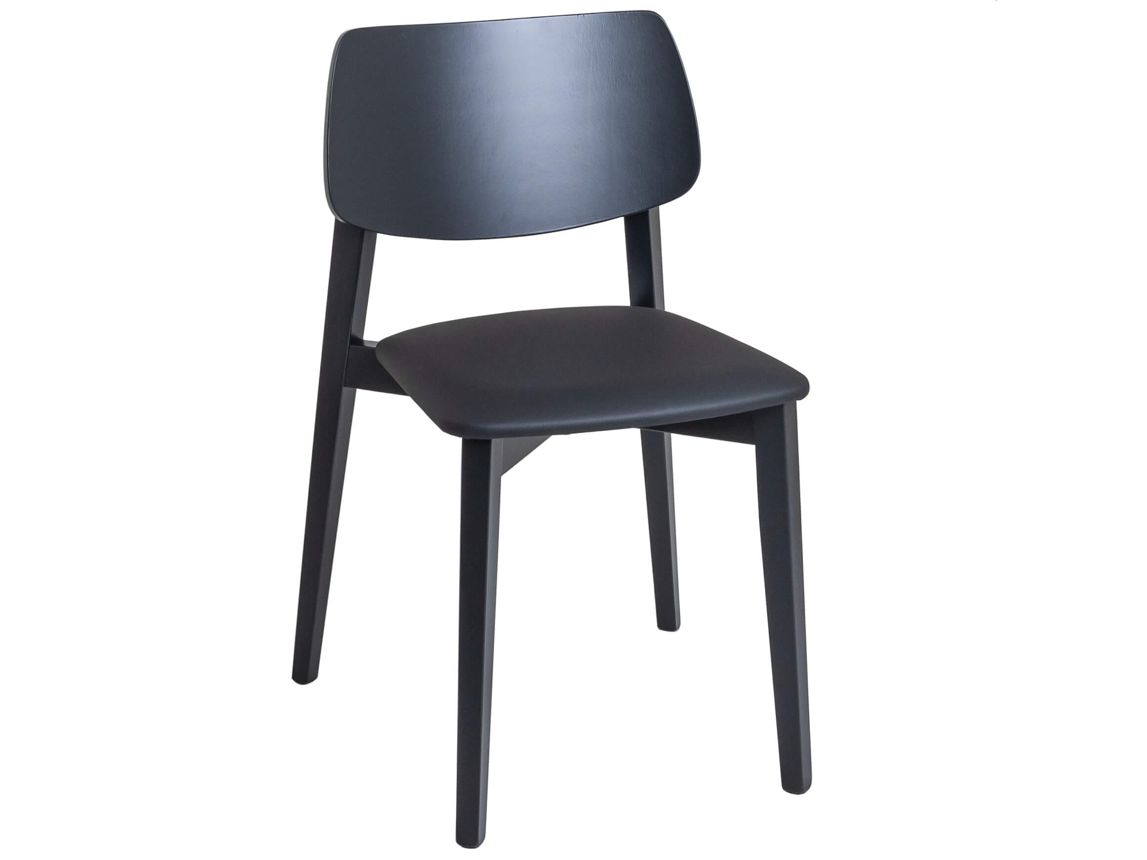 Stuhl Wayne Sit / Farbe: Schwarz / Bezugsmaterial: Kunstleder
