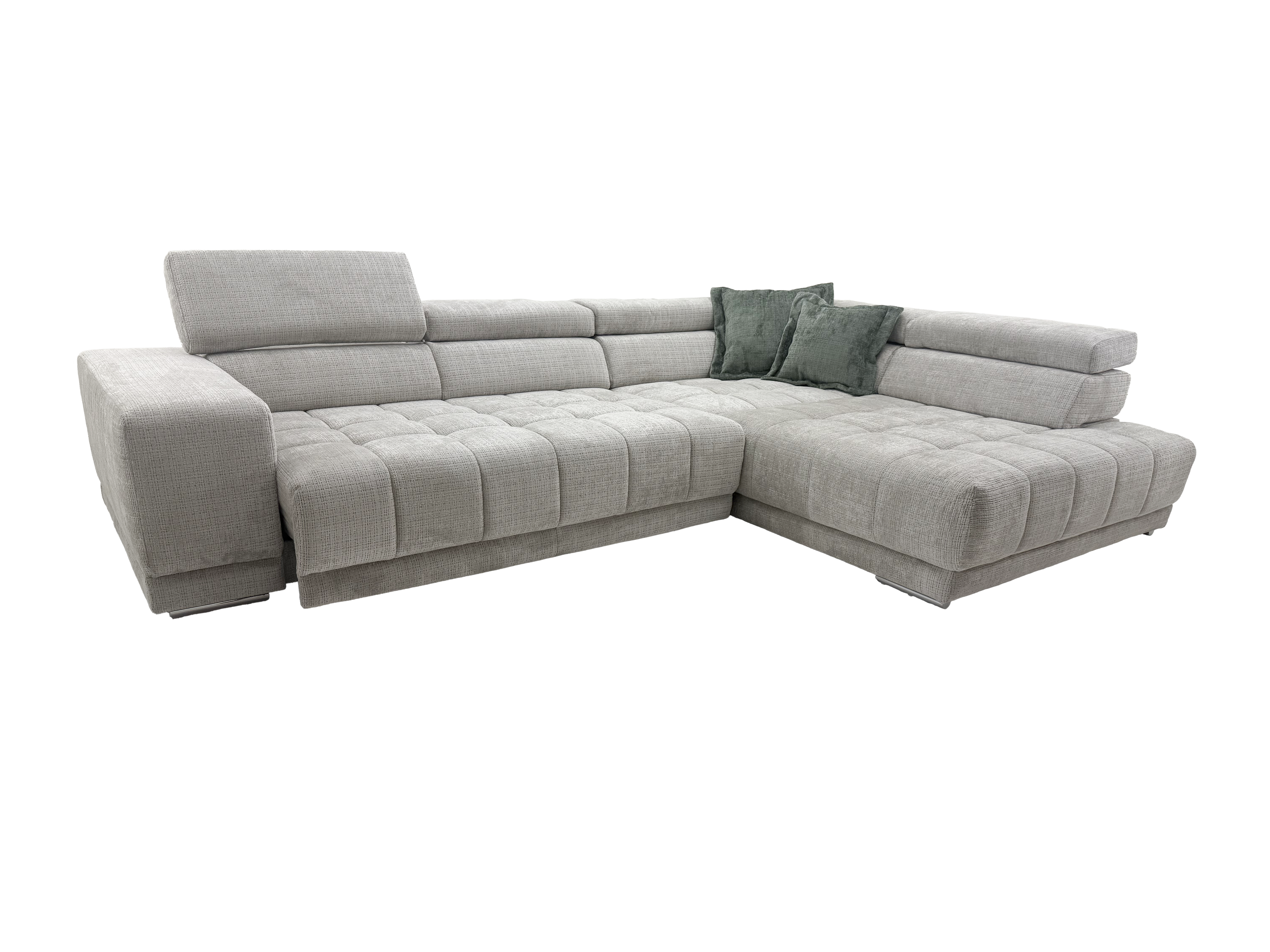Ecksofa Selinda Polipol / Farbe: Stone