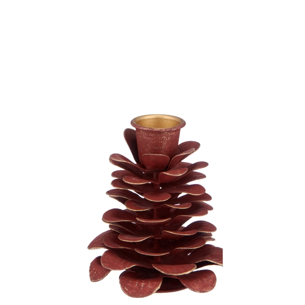 Gasper Kerzenständer Zapfenform, Terracotta  | Schubiger Möbel