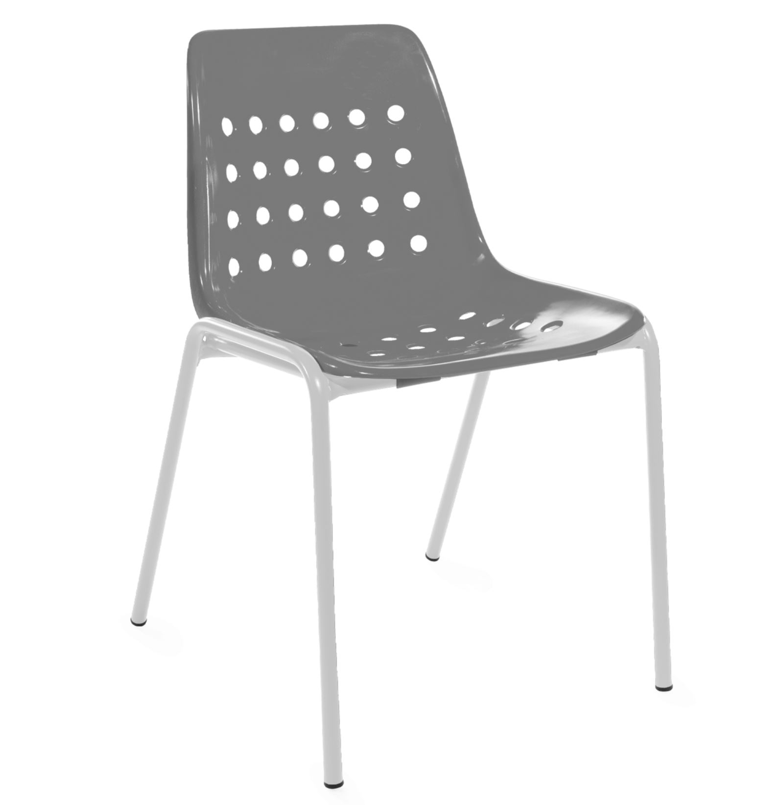Schalen-Stuhl Bermuda von Schaffner / Farbe: Alu / Grösse: 49 x 52 cm
