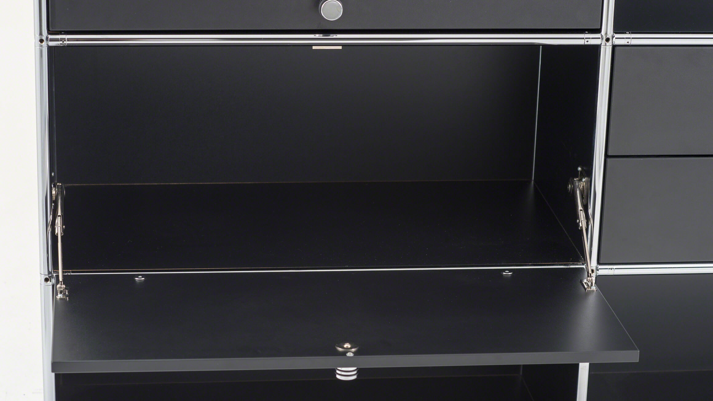 Sideboard Cosmic 20.20, Kunstharz Schwarz, Chrom, b 241