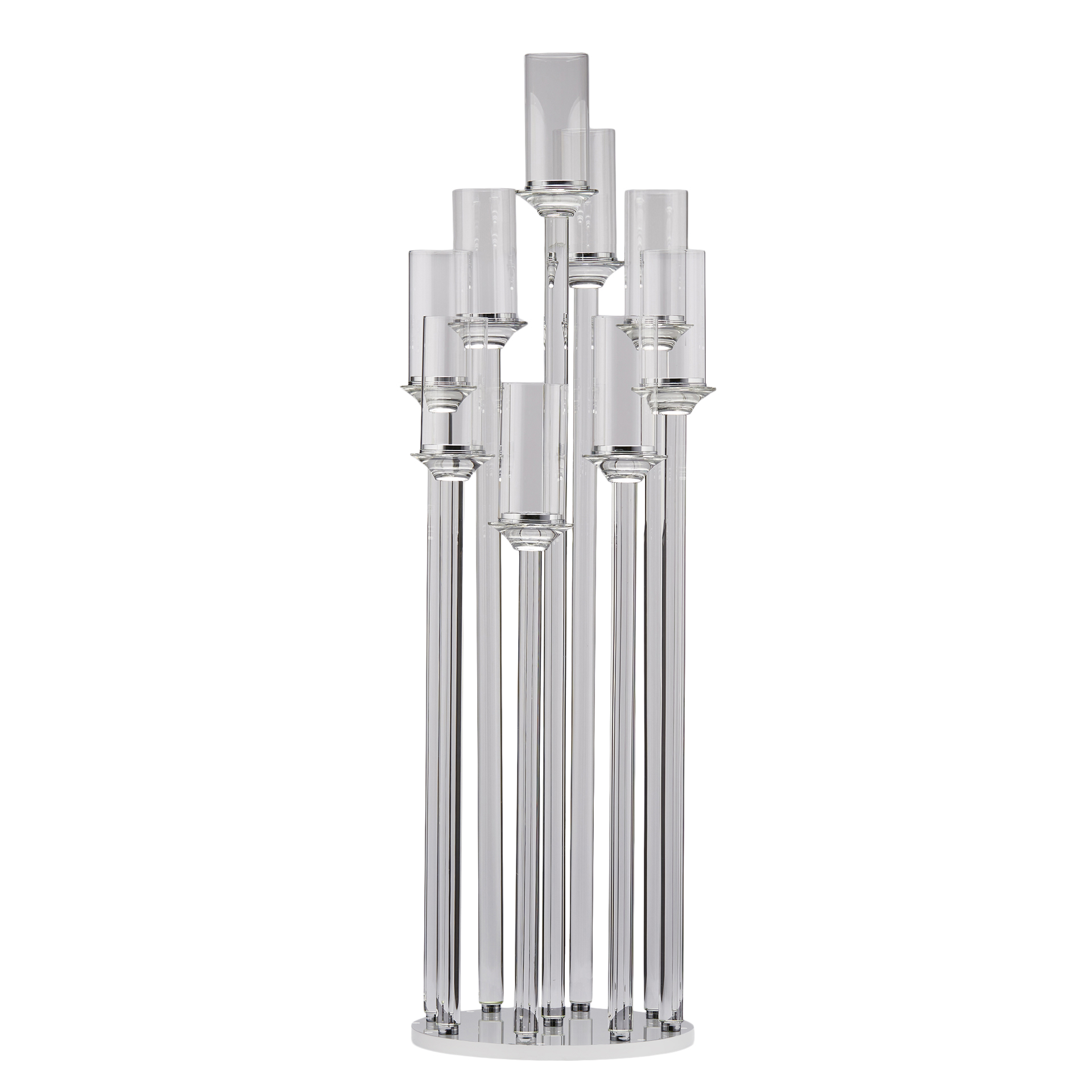 Edg Kerzenständer Kristallglas 9armig B: 120 cm Transparent | Schubiger Möbel