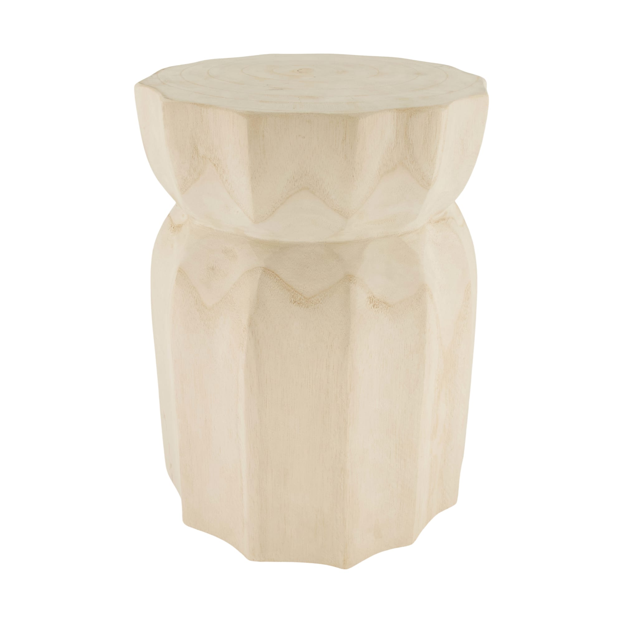Decofinder Beistelltisch Paulownia Holz Natur H: 38 cm Beige | Schubiger Möbel