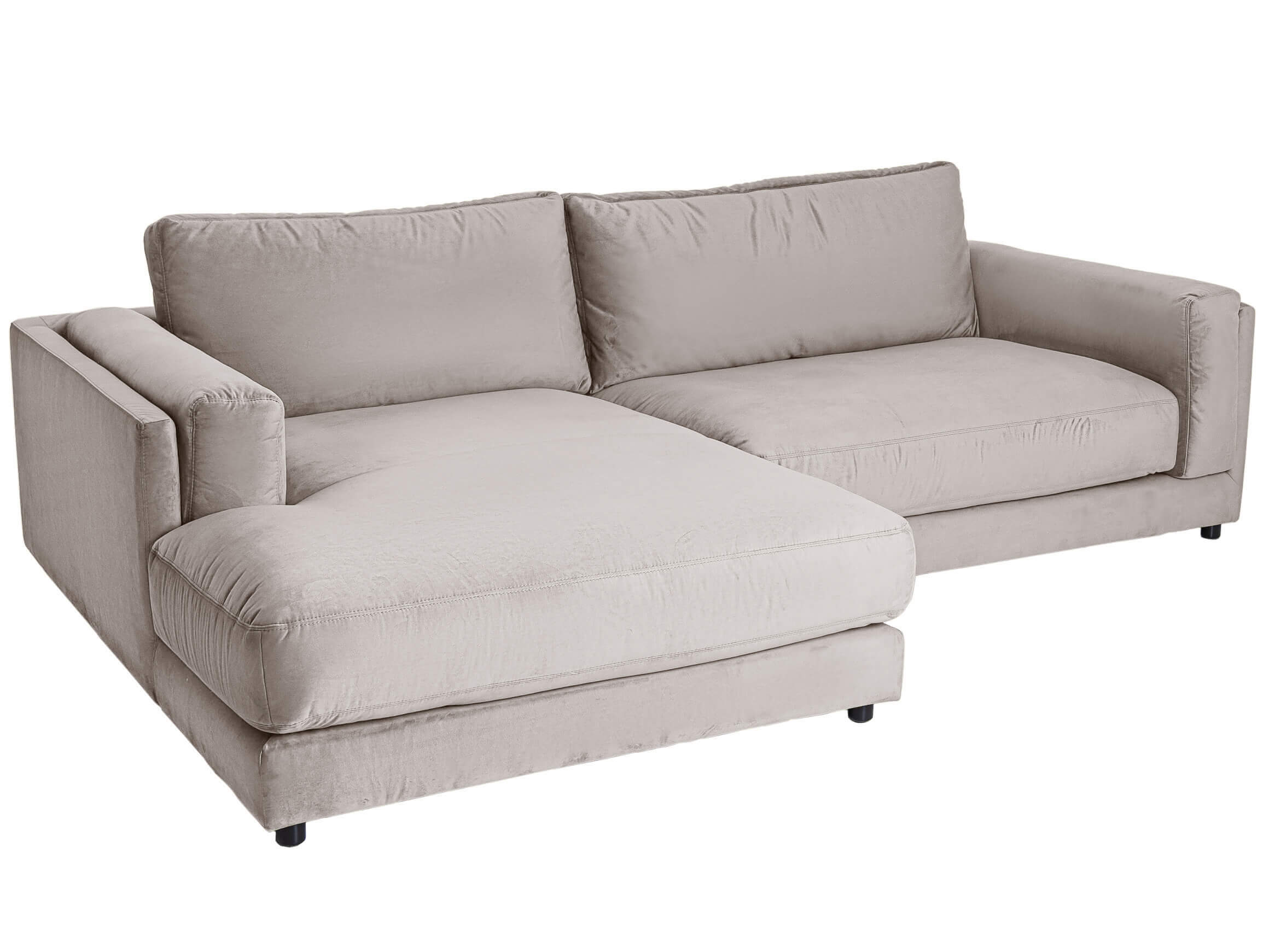 Corner sofa Larry Basic Candy / Colour: Silver / Cover material: Basic fabric