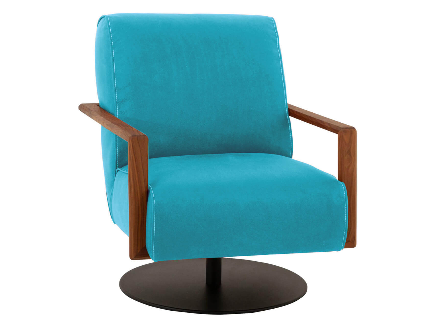 Sessel Iris Basic Koinor / Farbe: Türkis / Material: Leder Basic