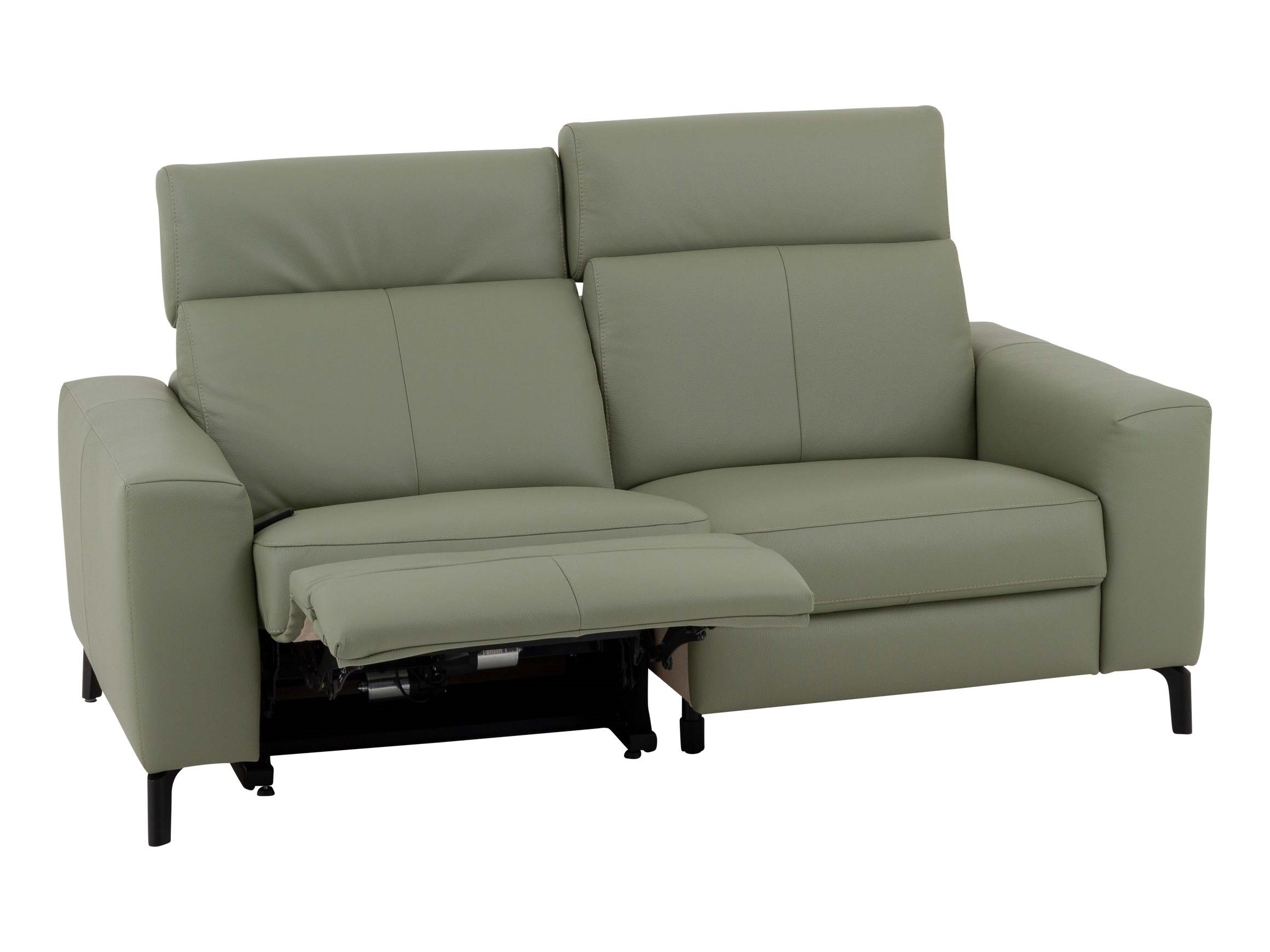 Sofa Caladja B: 190 cm Rom / Farbe: Sage / Bezugsmaterial: Leder