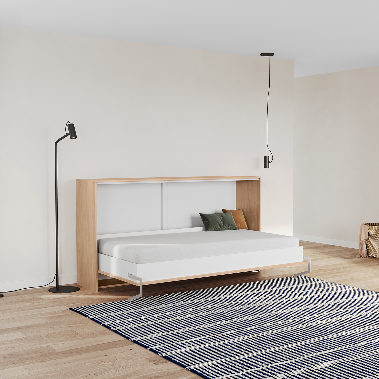 Window Karl Omlin wall-folding bed / Colour: Anthracite, Oak
