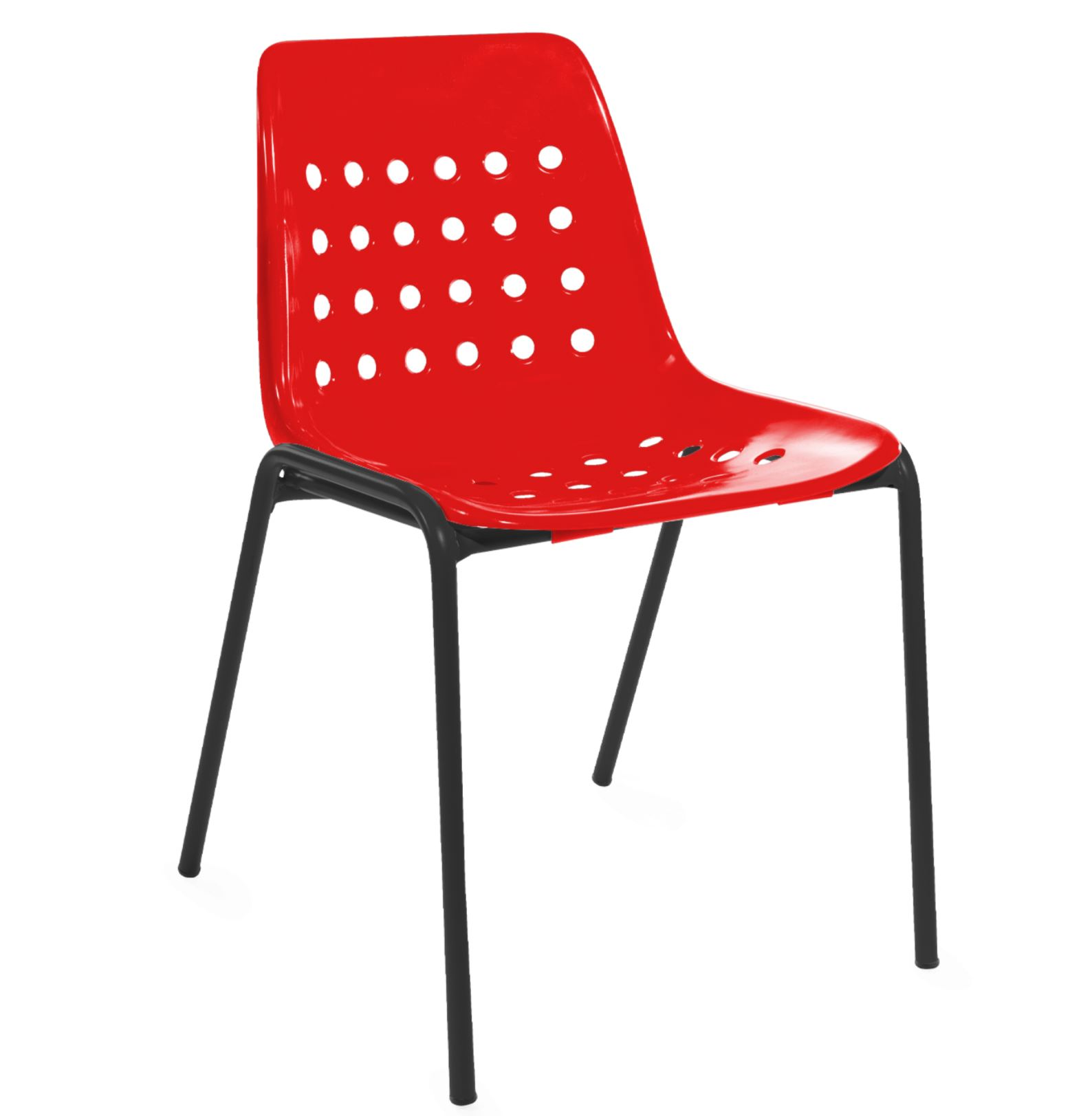Schalen-Stuhl Bermuda von Schaffner / Farbe: Rot / Grösse: 49 x 52 cm