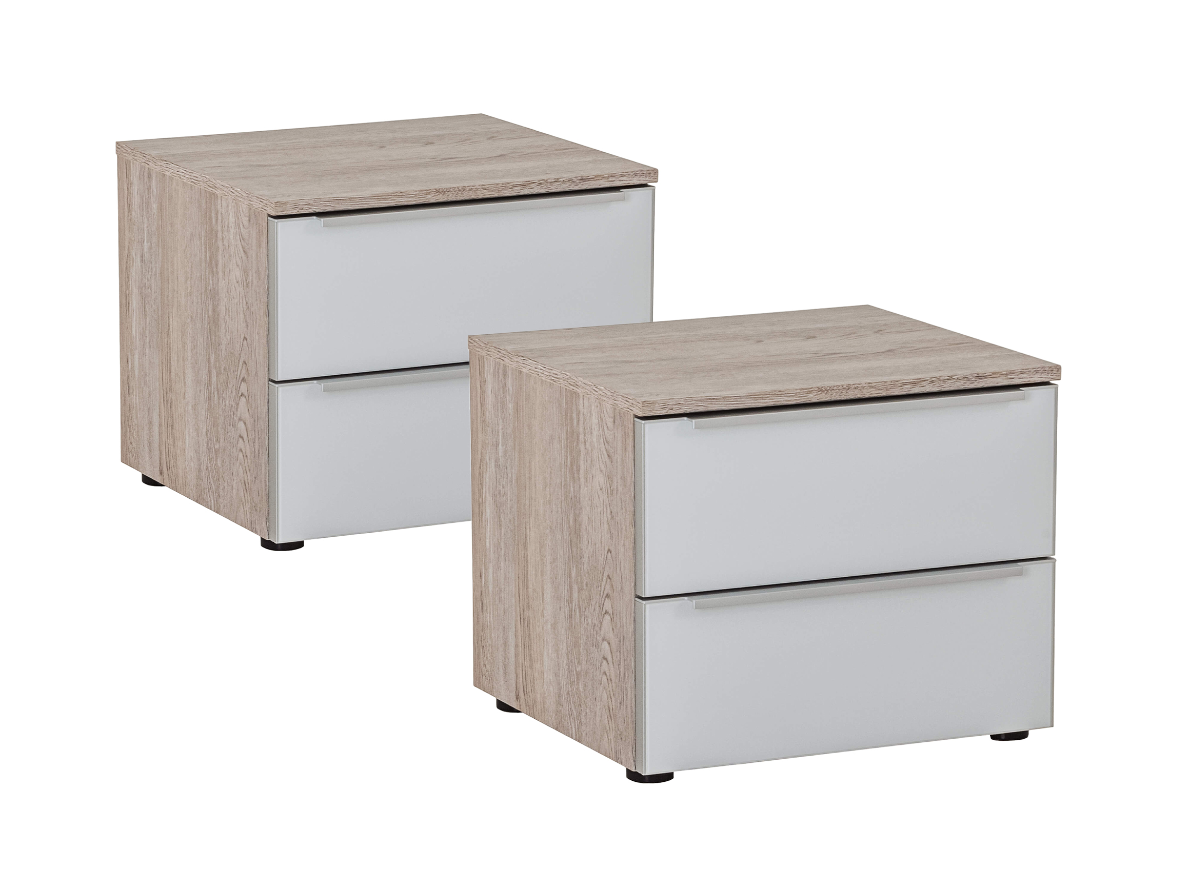 Nolte Germersheim Nachttisch Albula - Set a 2 Stk. Weiss | Schubiger Möbel