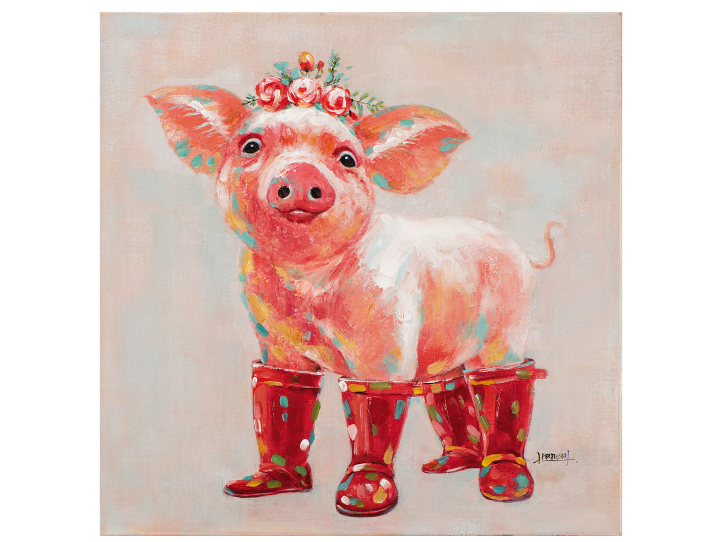 Bild Schweinchen mit Roten Stiefeln image LAND