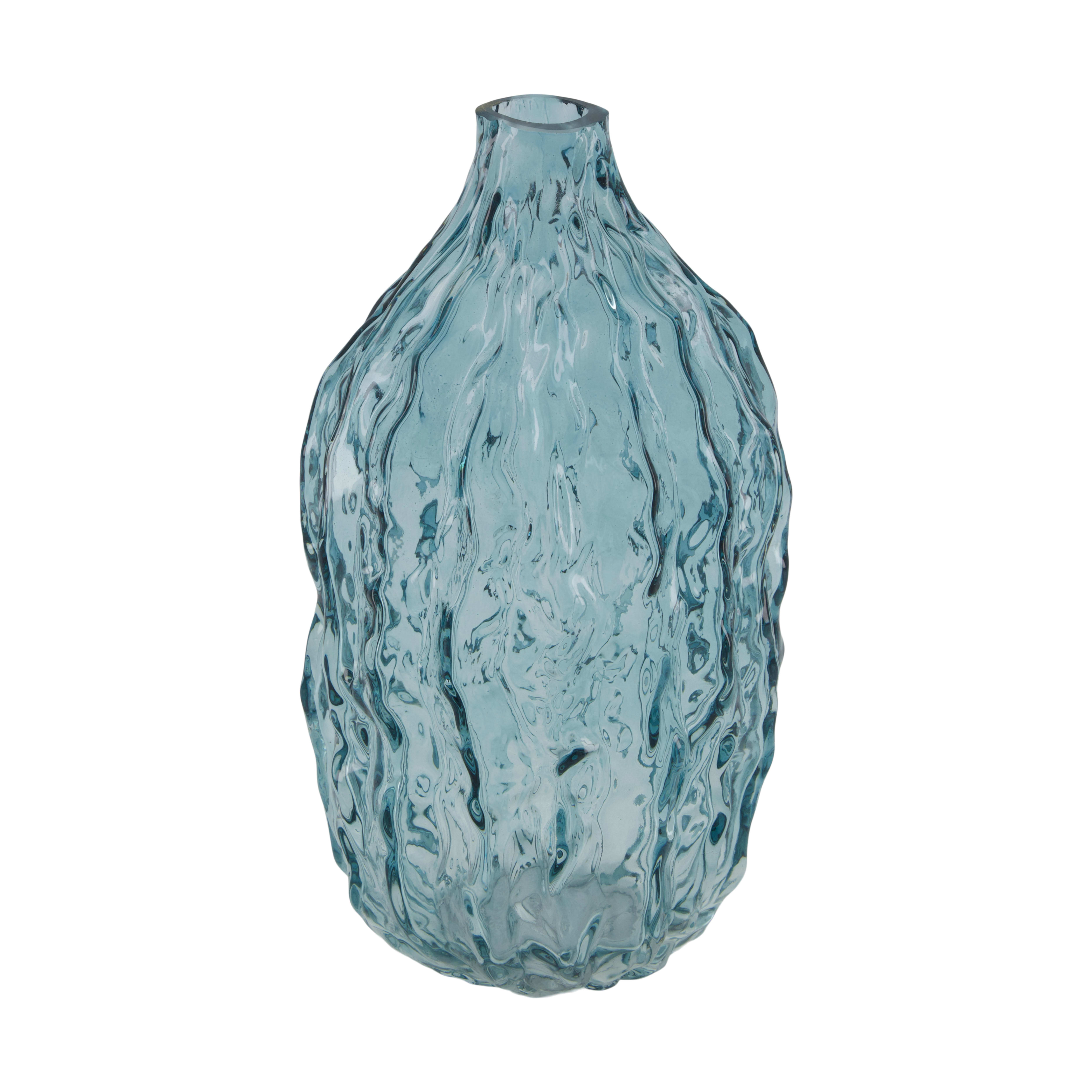 Decofinder Vase Glas, Blau  | Schubiger Möbel