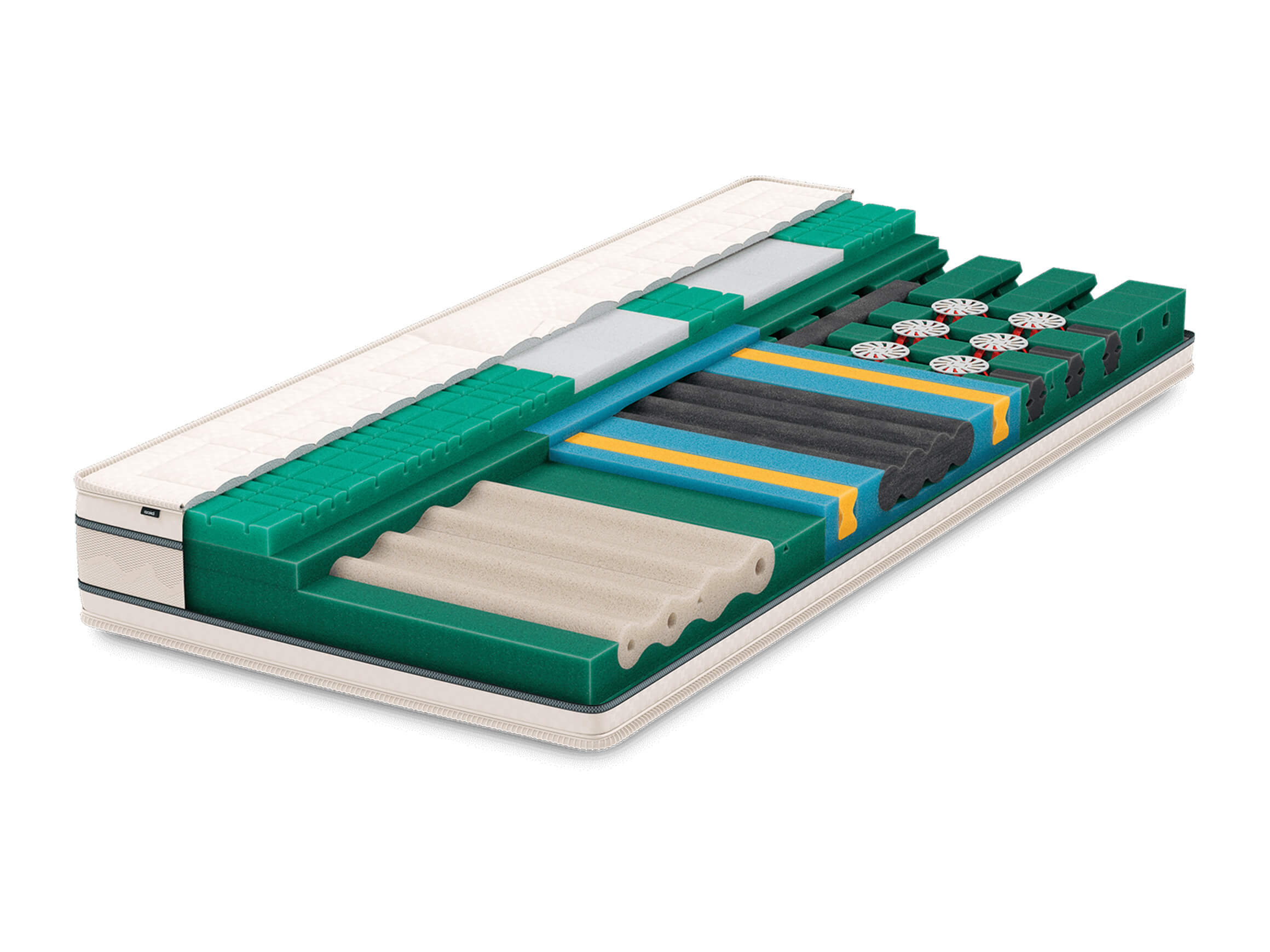 Masterpro mattress from Bico, spring core, air chambers, foam core