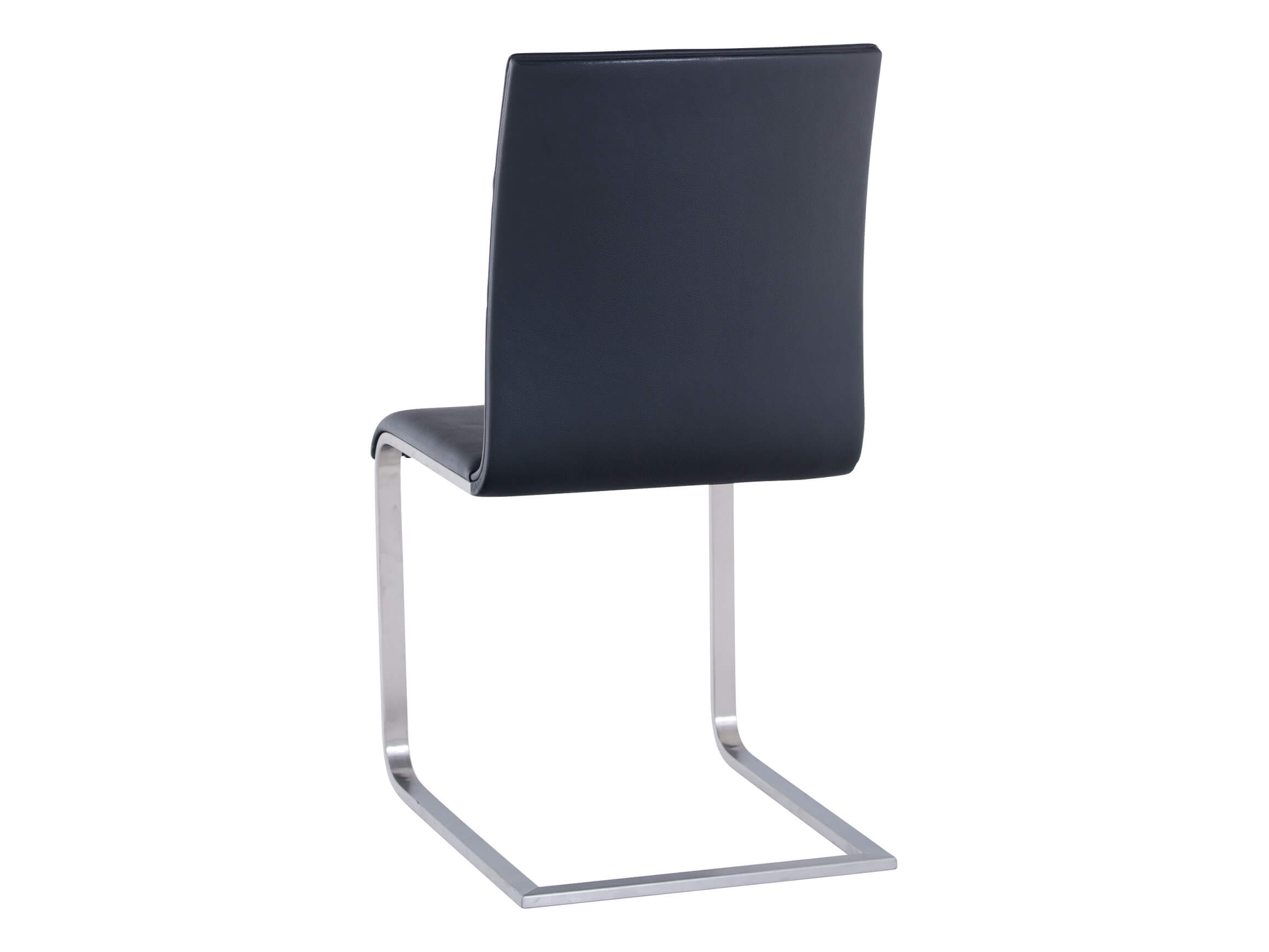 Stuhl Lynn, Leder Schwarz, Chrom, b 45 cm t 55 cm h 91 cm