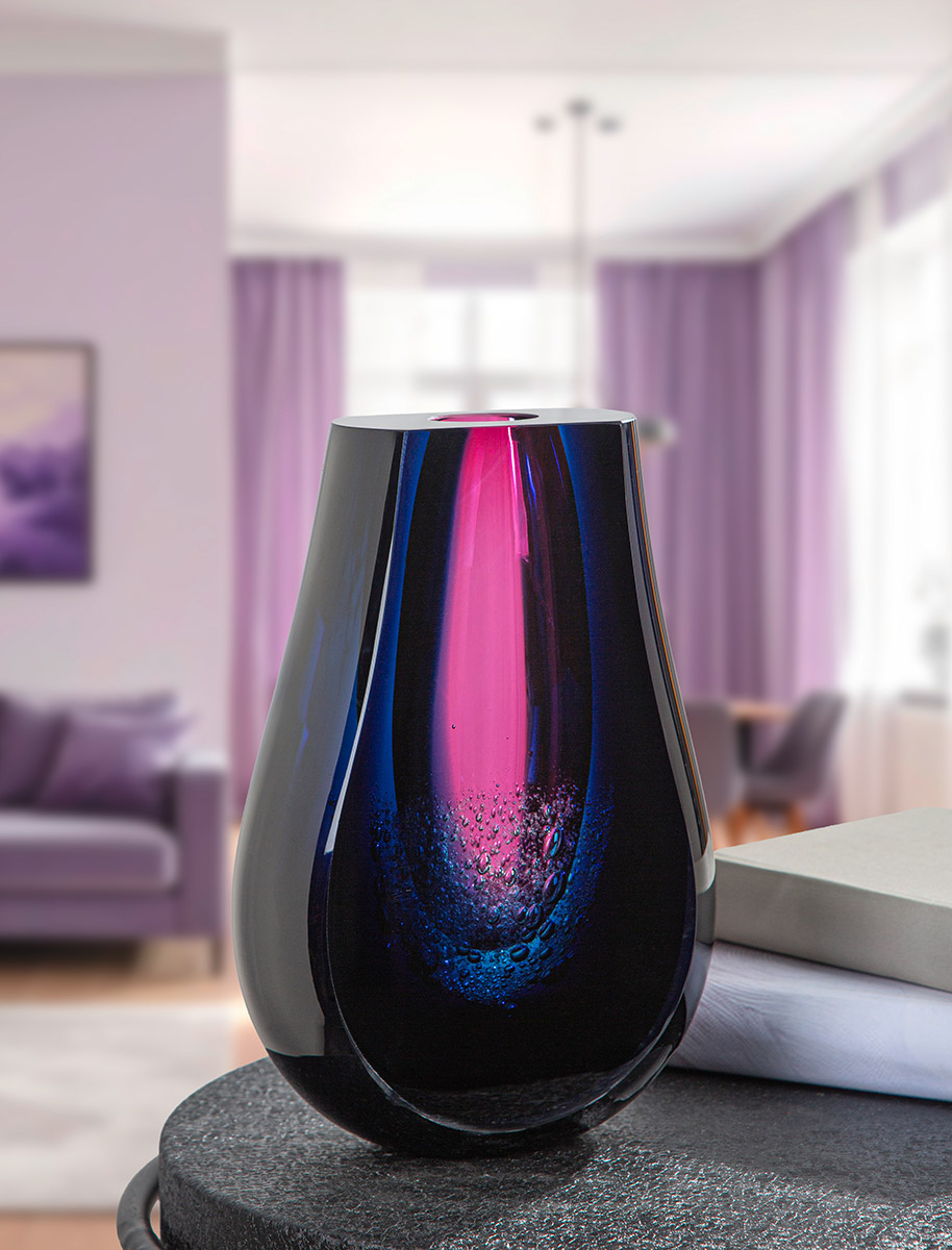 Vase Dark Abyss Glas Gilde