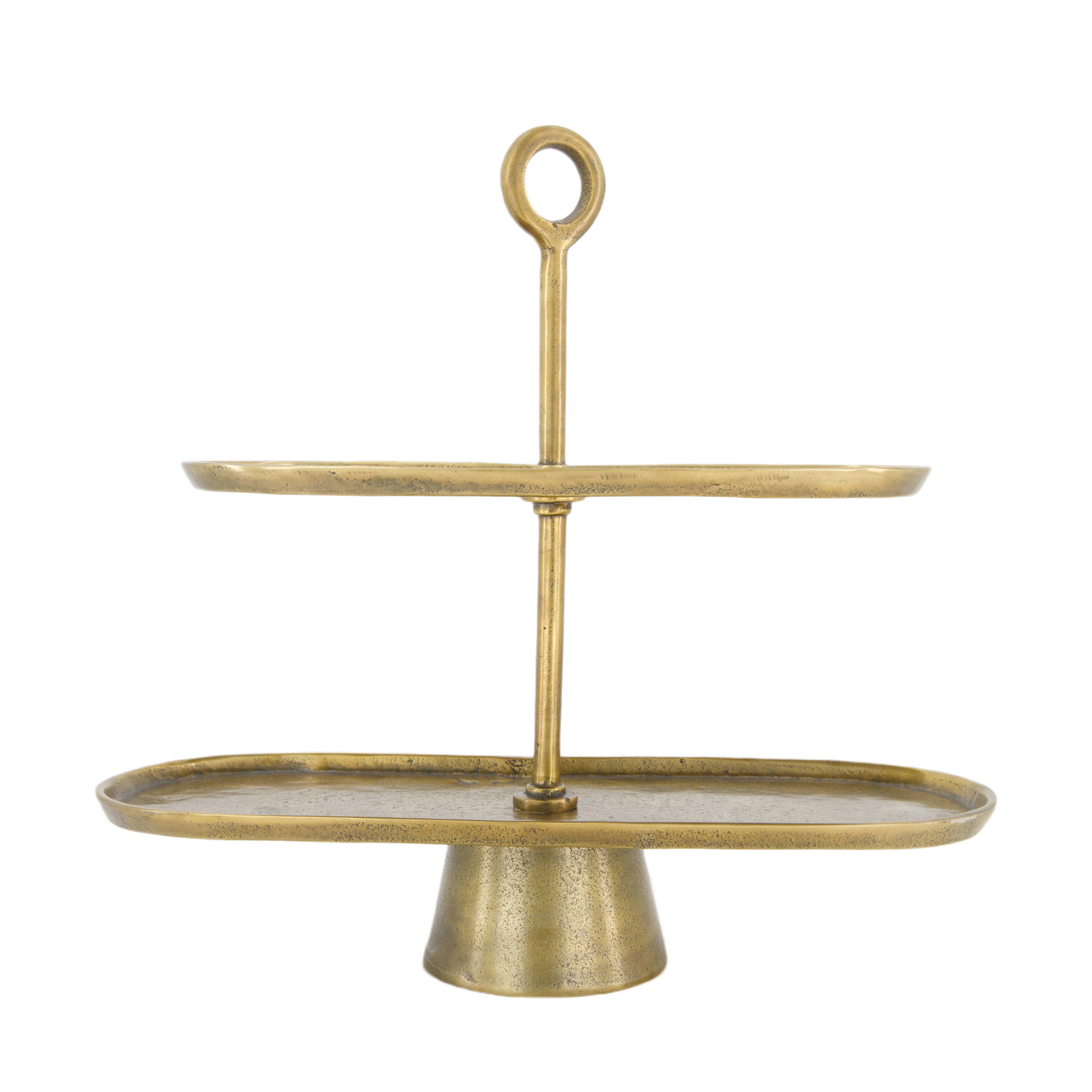 Decofinder Etagere Laax Alu, 2er, Gold H: 39 cm  | Schubiger Möbel