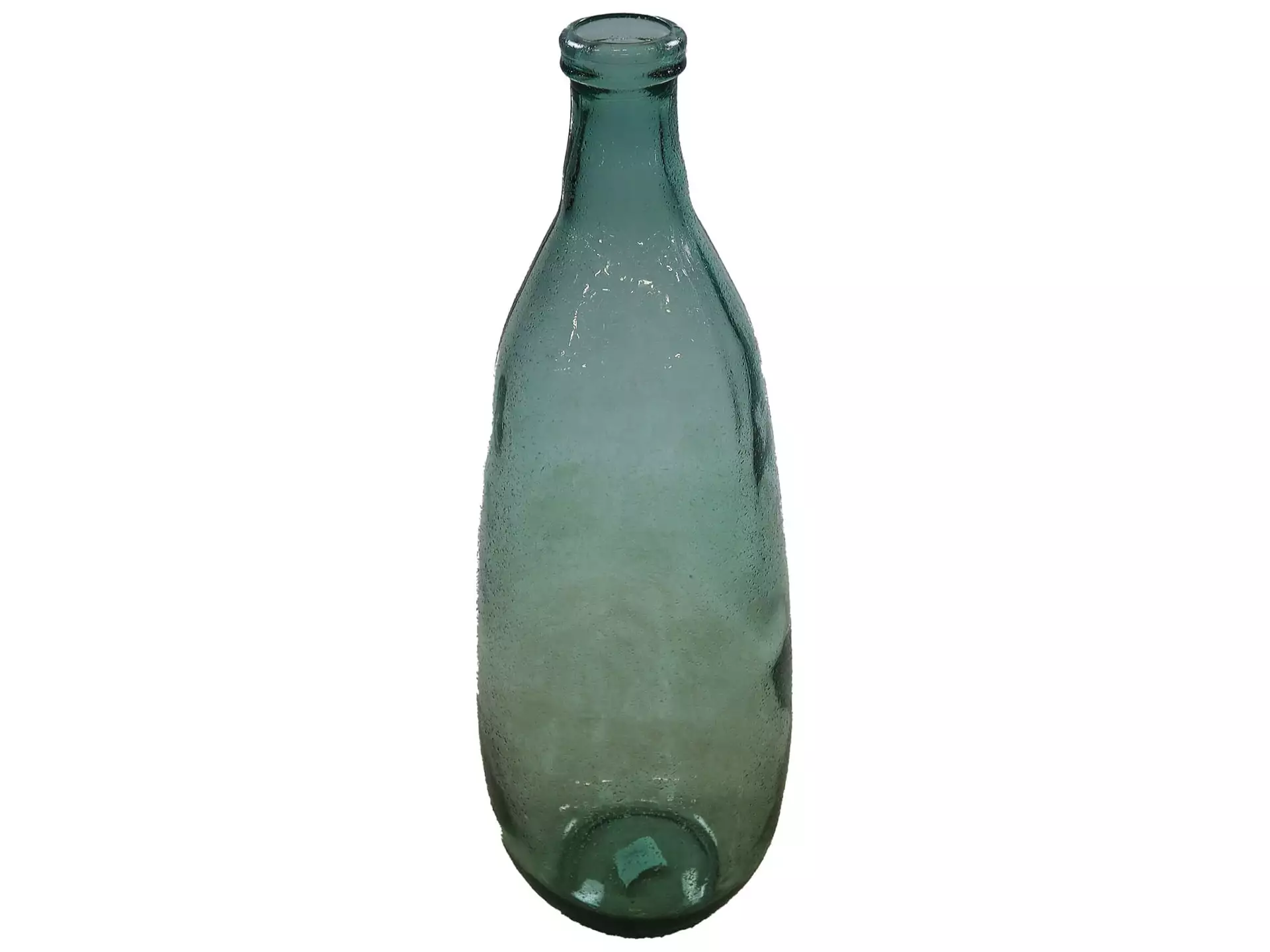 Flasche Glas Hellgrün H: 25 cm Decofinder