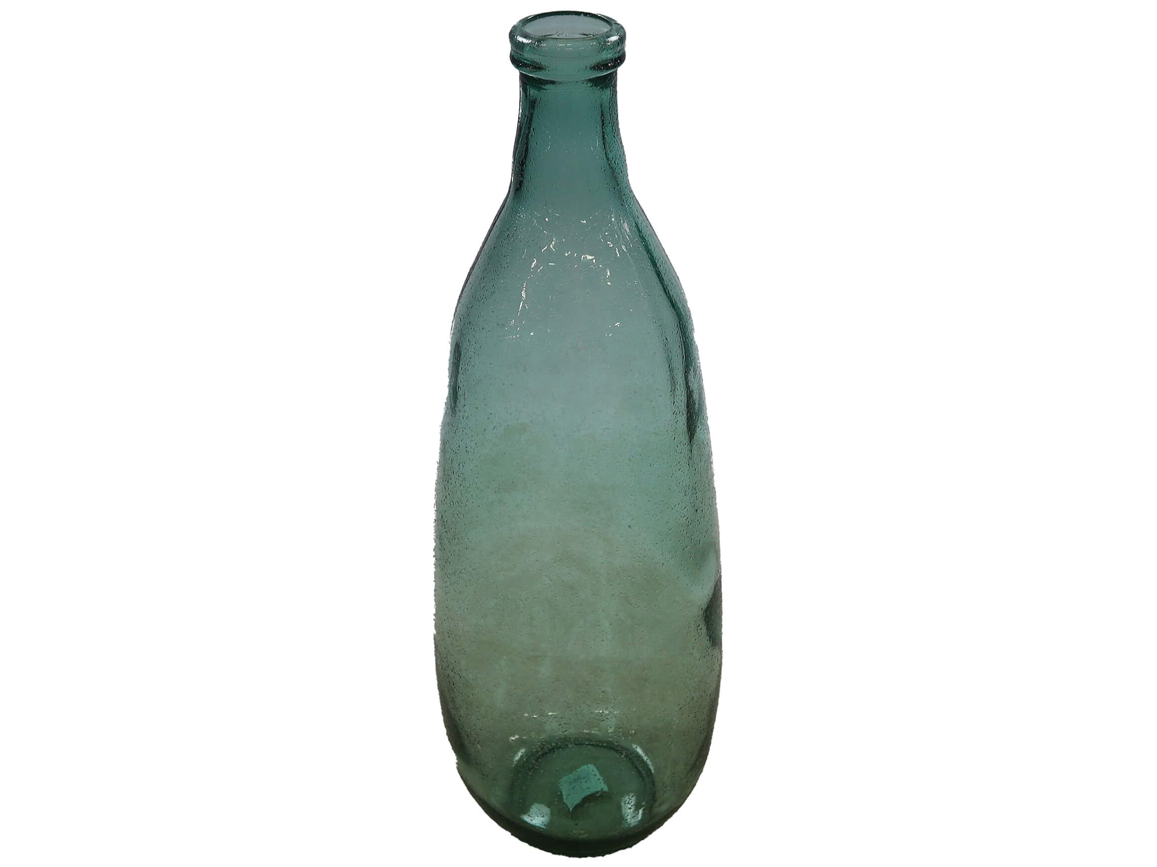 Flasche Glas Hellgrün H: 25 cm Decofinder