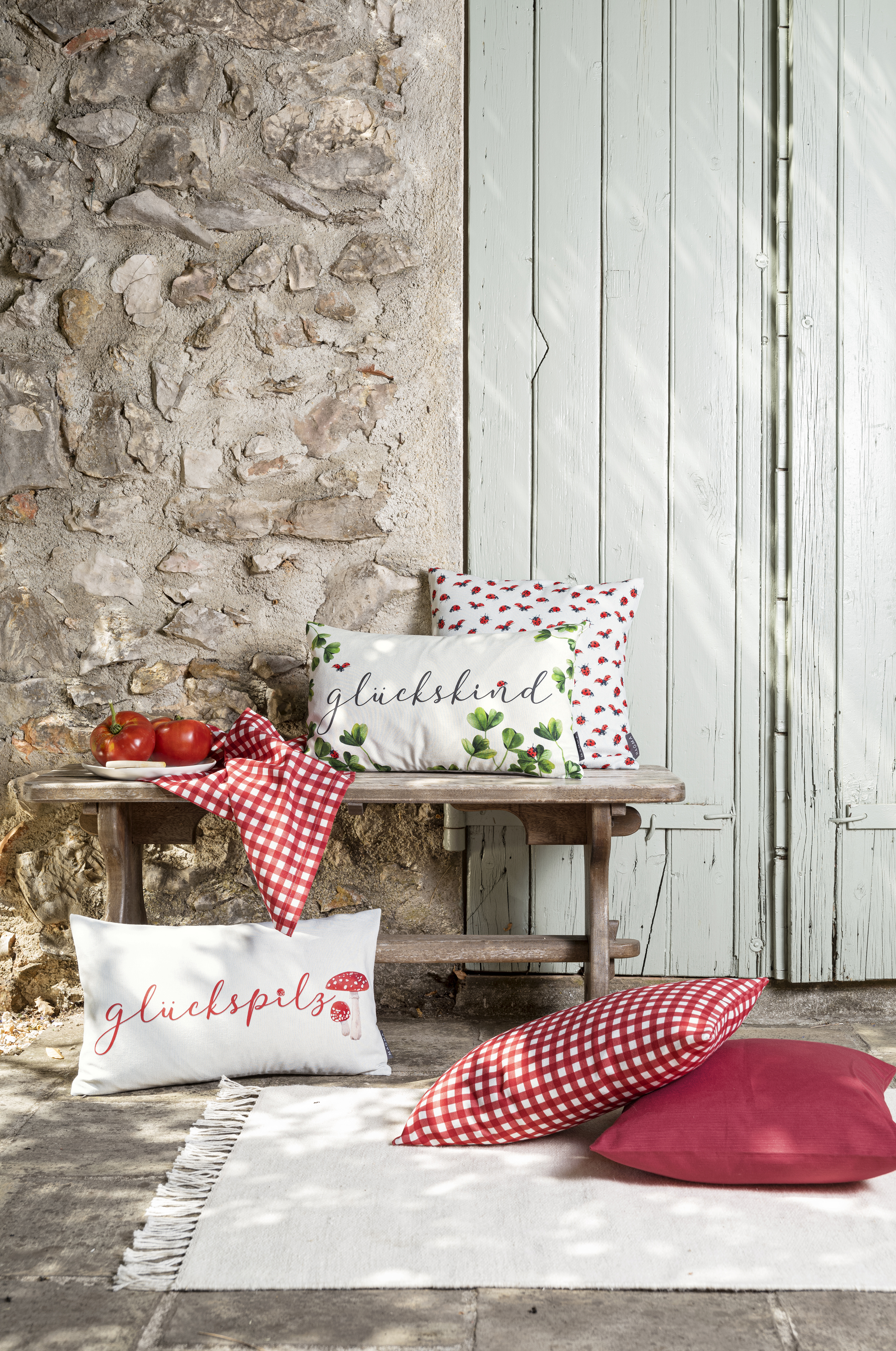 Kissenhülle Glückspilz Magma"