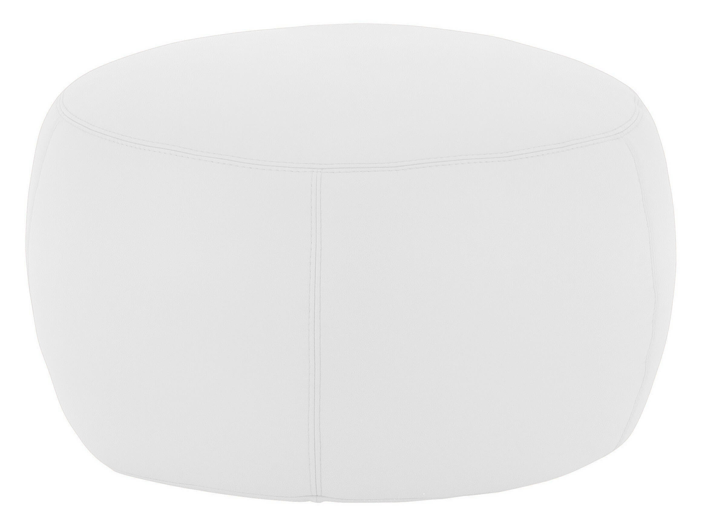Hocker Annabelle D: 60 cm Candy / Farbe: Bianco / Material: Leder