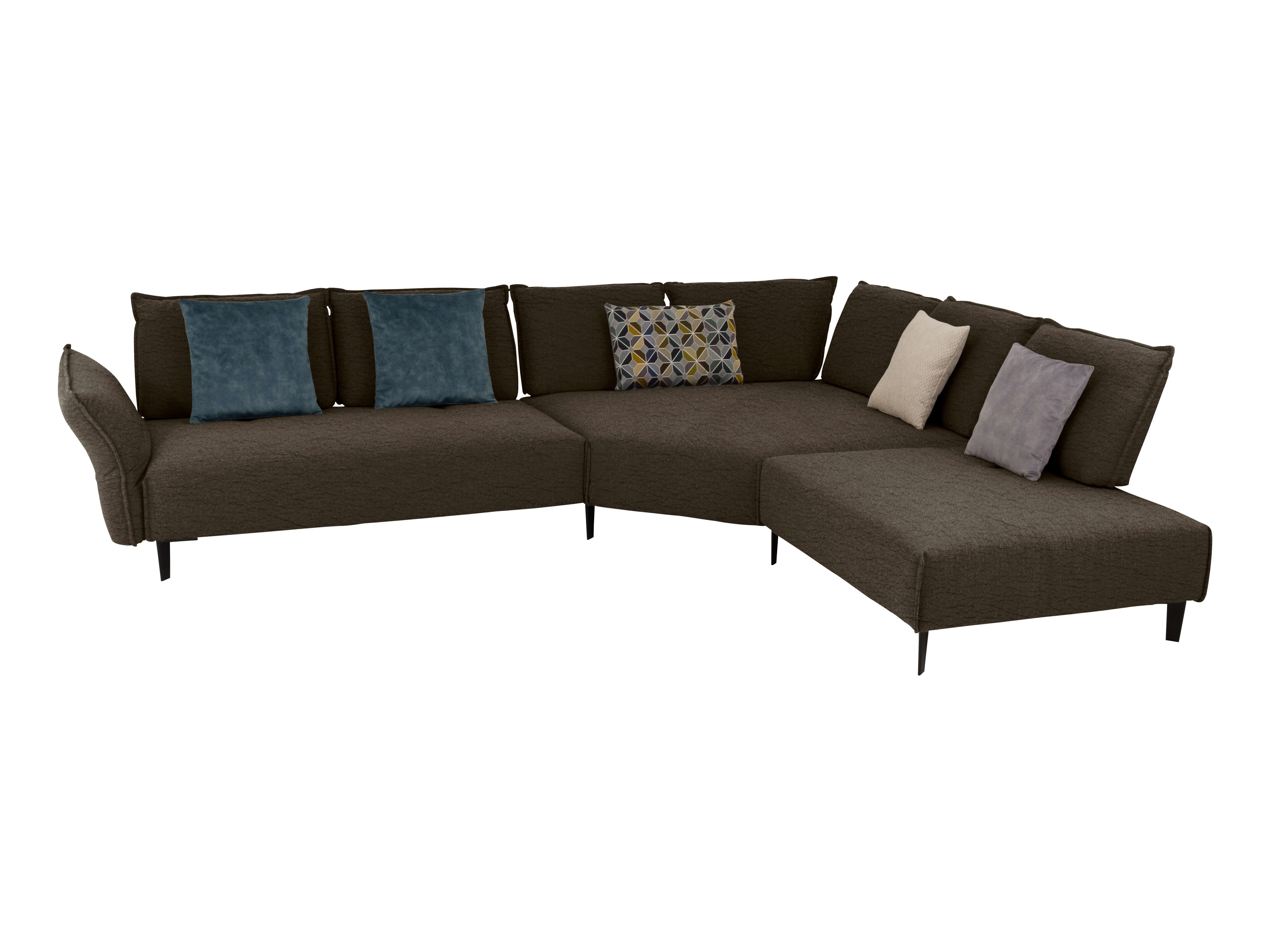 Ecksofa Bochum Basic Schillig Willi / Farbe: Braun / Material: Leder Basic