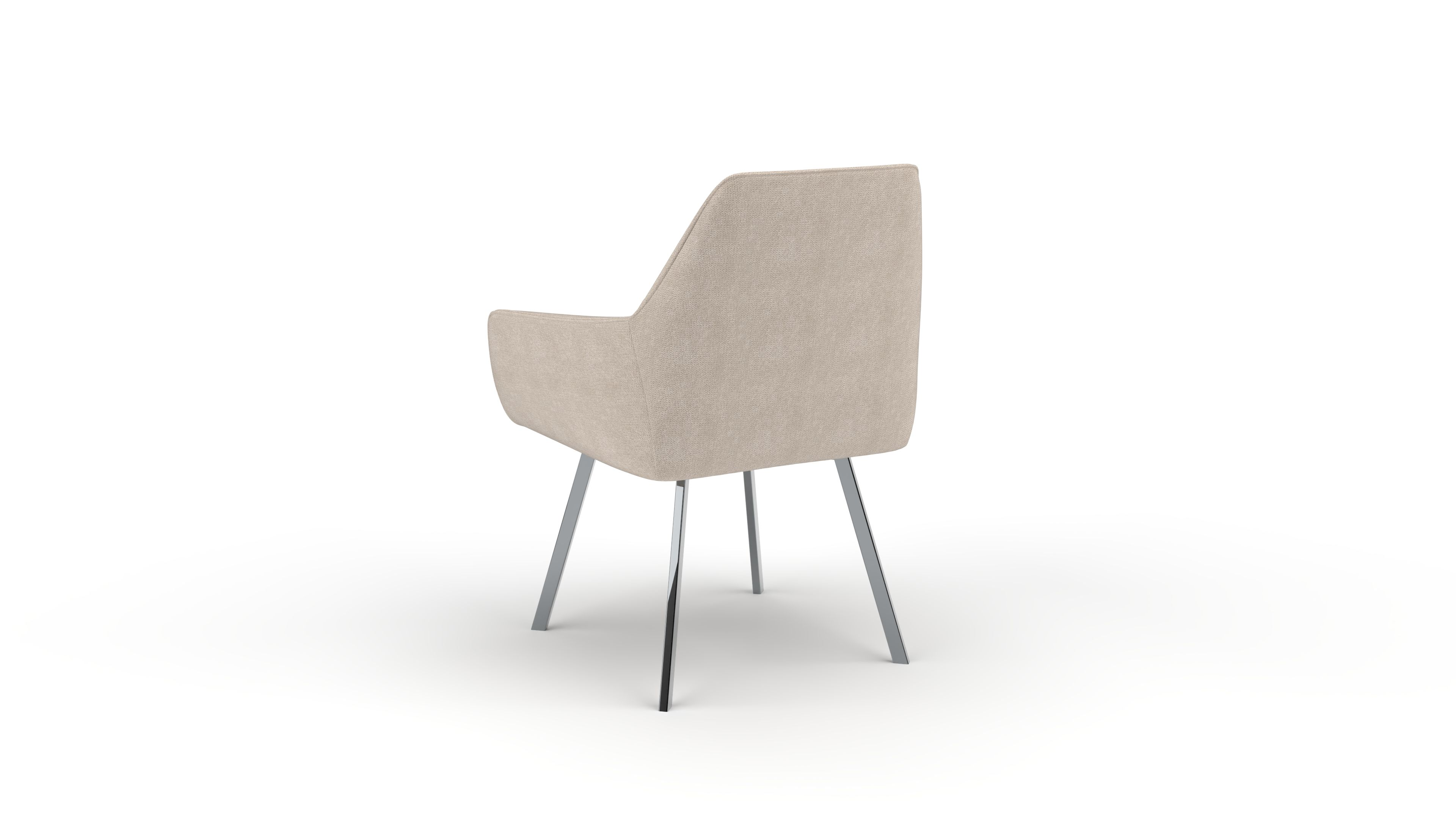 Stuhl Bellatrix - von UrbanDesign | Drehfunktion, Fuss Stahl, Stoff Beige